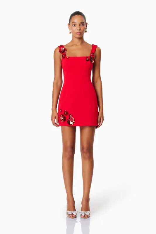 Emma Eventwear Mini Dress In Red sold by Elliatt