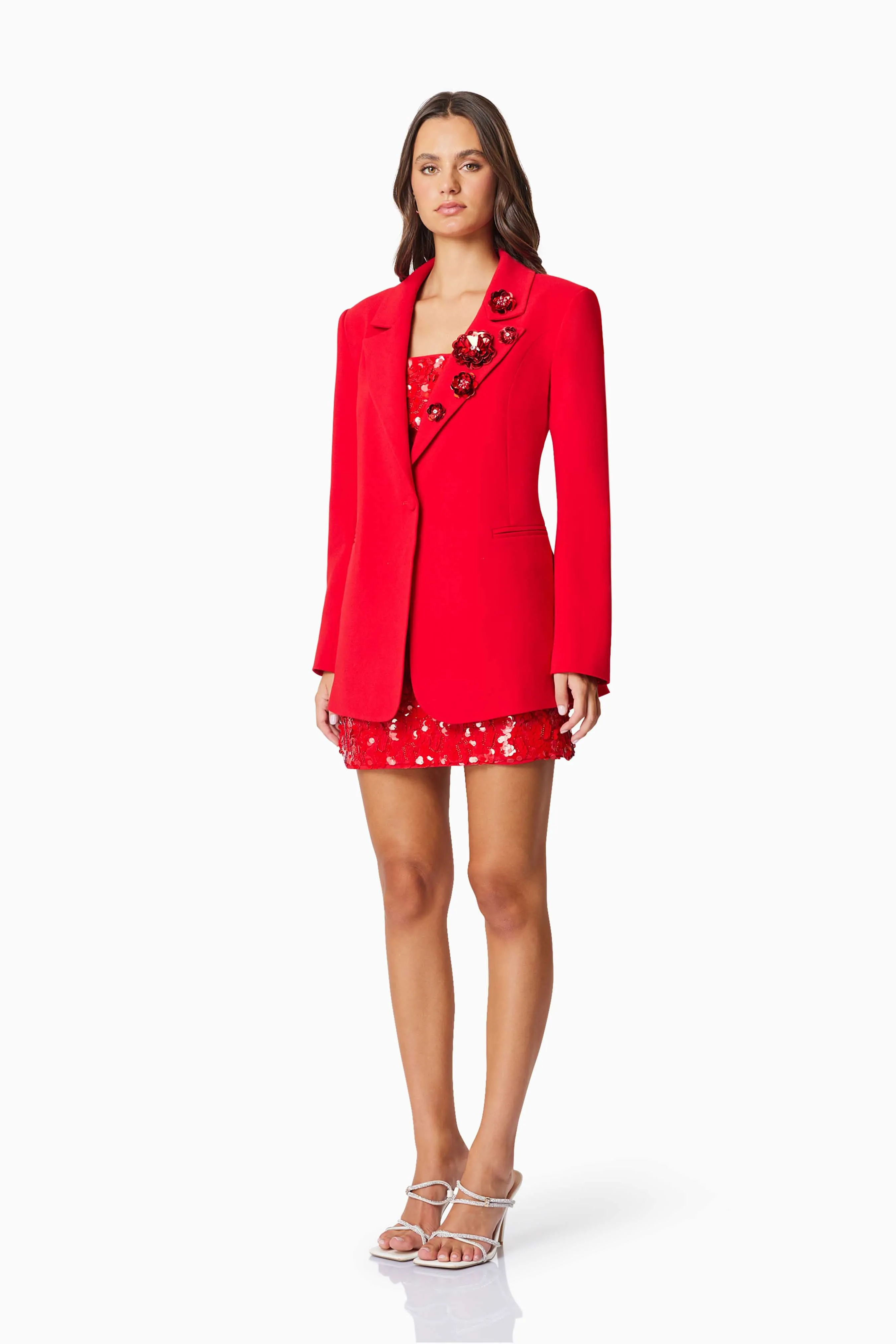 Emma Tailored Blazer In Red sold by Elliatt product image thumbnail 3