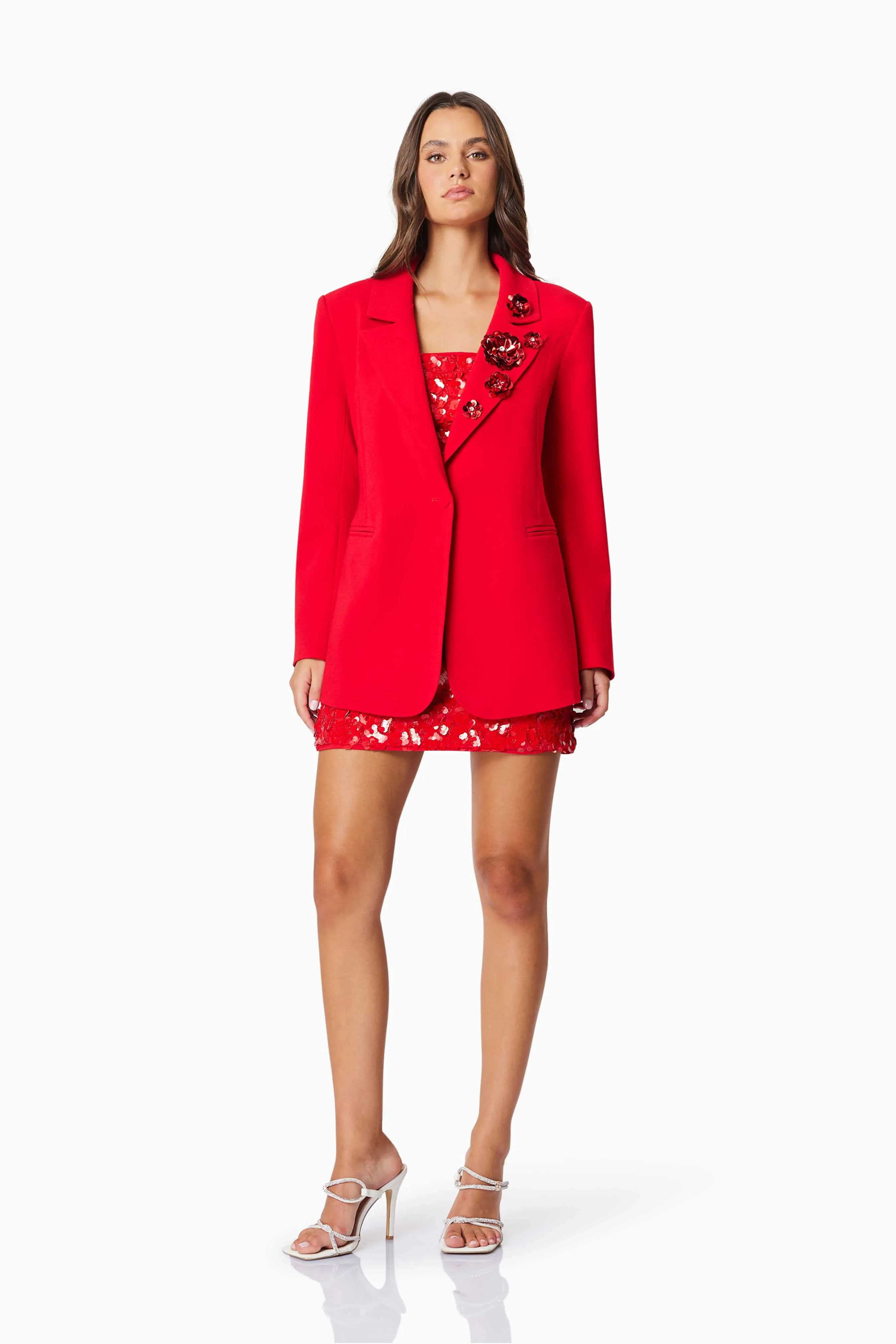 Emma Tailored Blazer In Red sold by Elliatt product image thumbnail 4