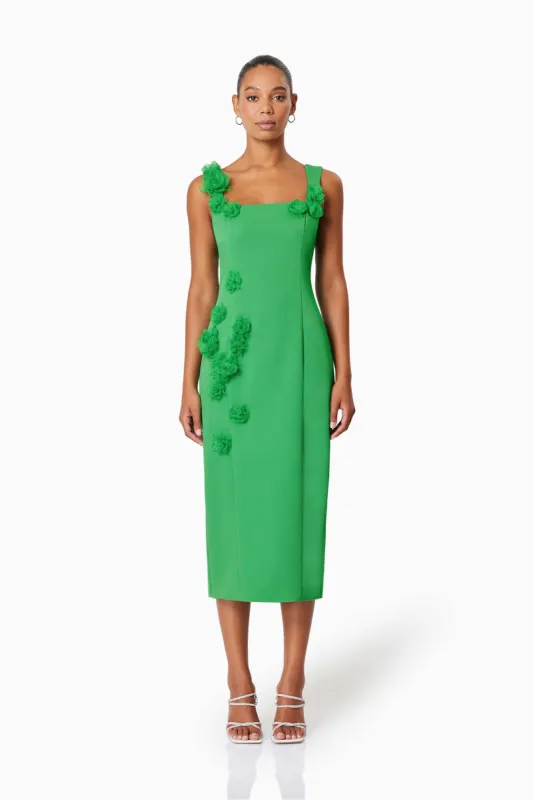 Valeria Eventwear Midi Dress In Green sold by Elliatt