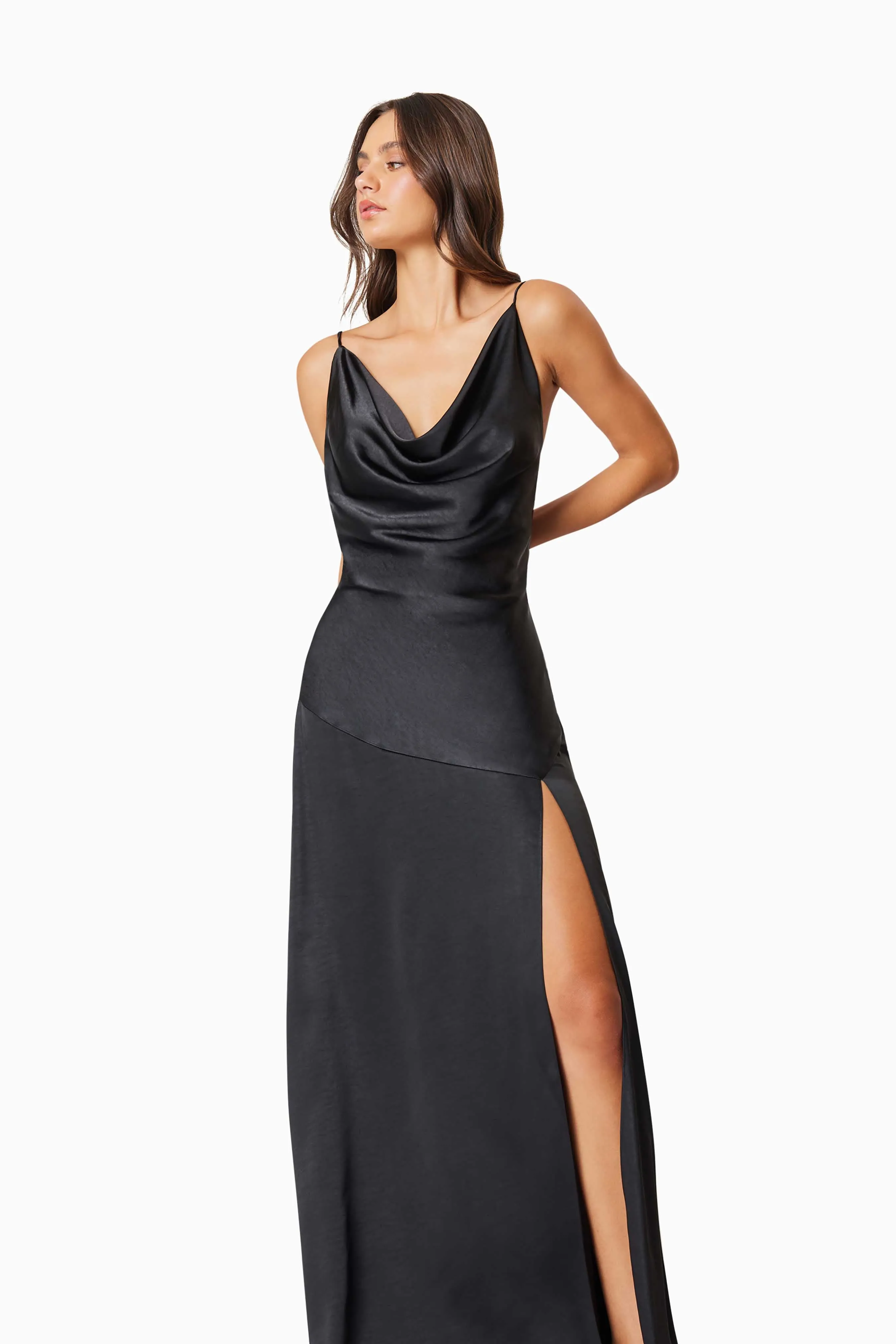 Clementine Cowl Neck Maxi Dress In Black sold by Elliatt product image thumbnail 2