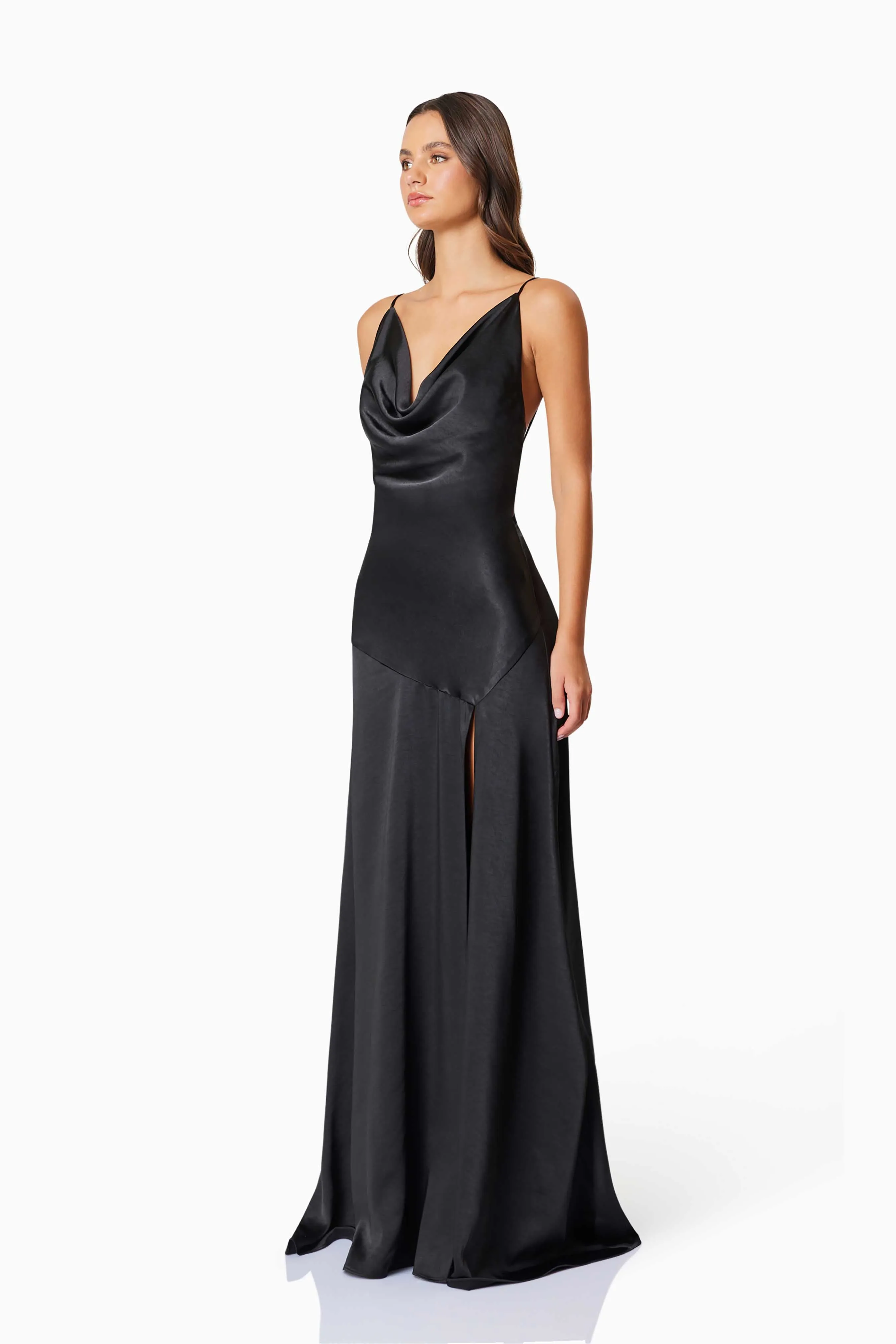 Clementine Cowl Neck Maxi Dress In Black sold by Elliatt product image thumbnail 3