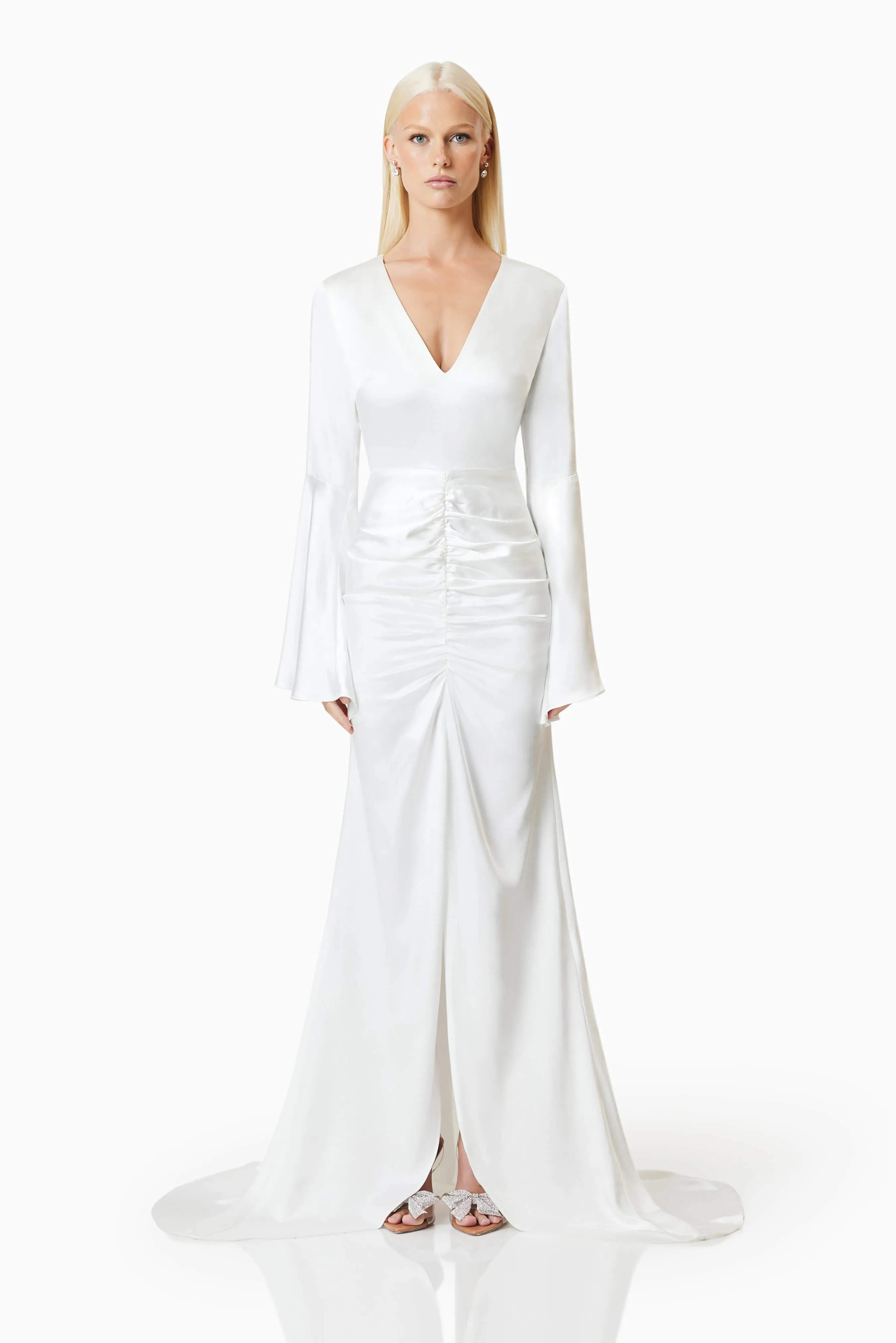 Clementine Eventwear Maxi Gown In White sold by Elliatt
