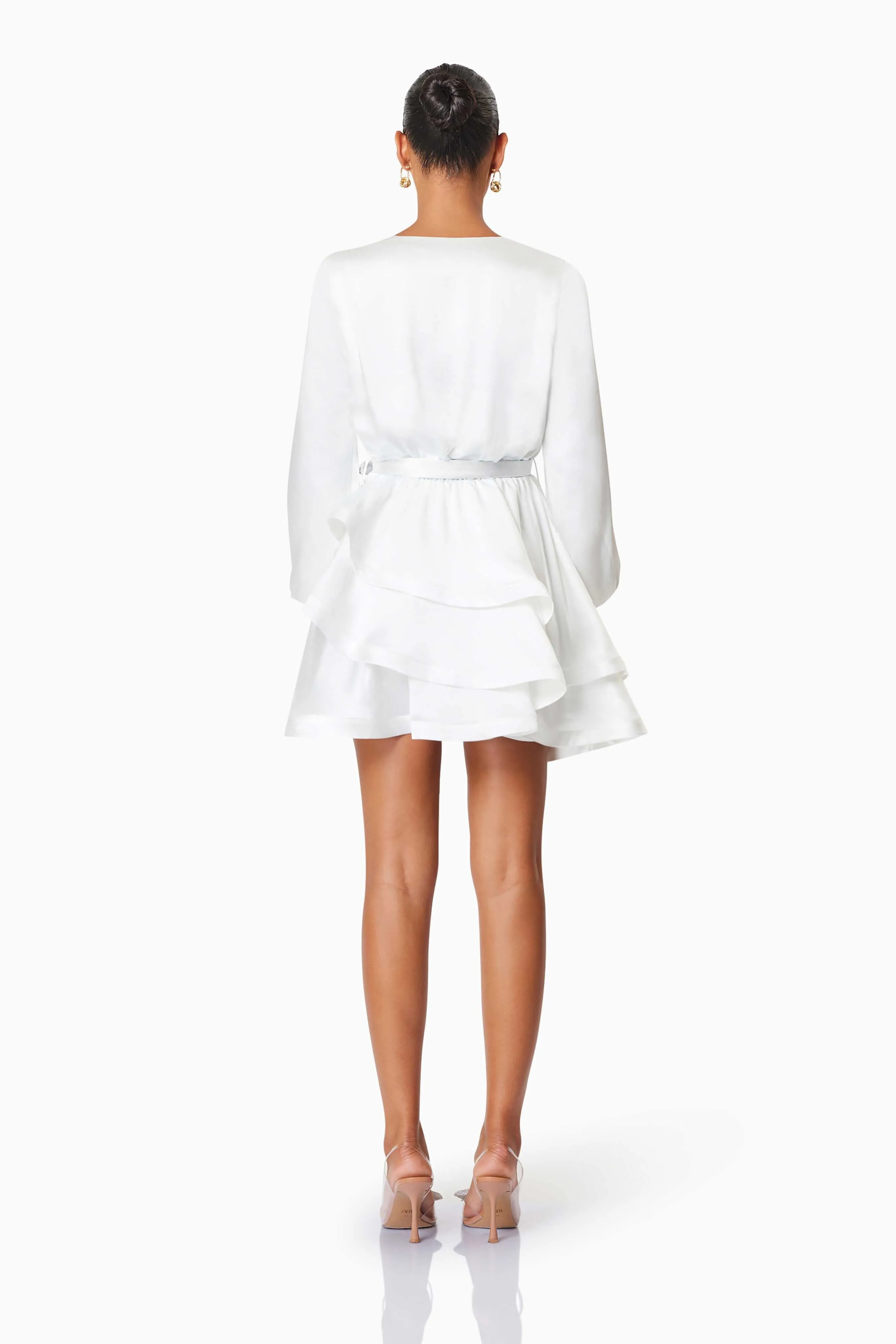 Clementine Long Sleeve Mini Dress In White sold by Elliatt product image thumbnail 5