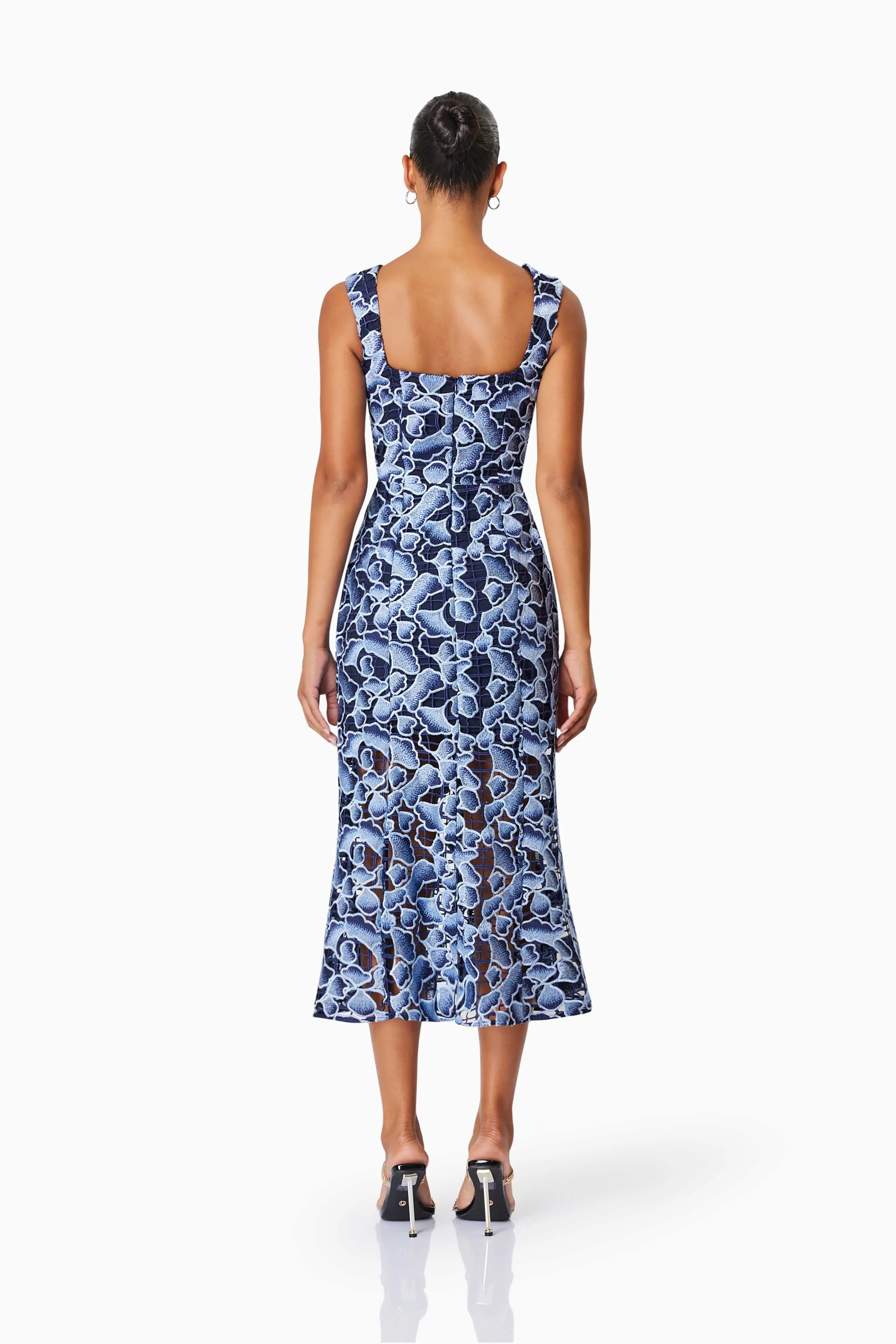 Mila Cocktail Midi Dress In Blue sold by Elliatt product image thumbnail 5