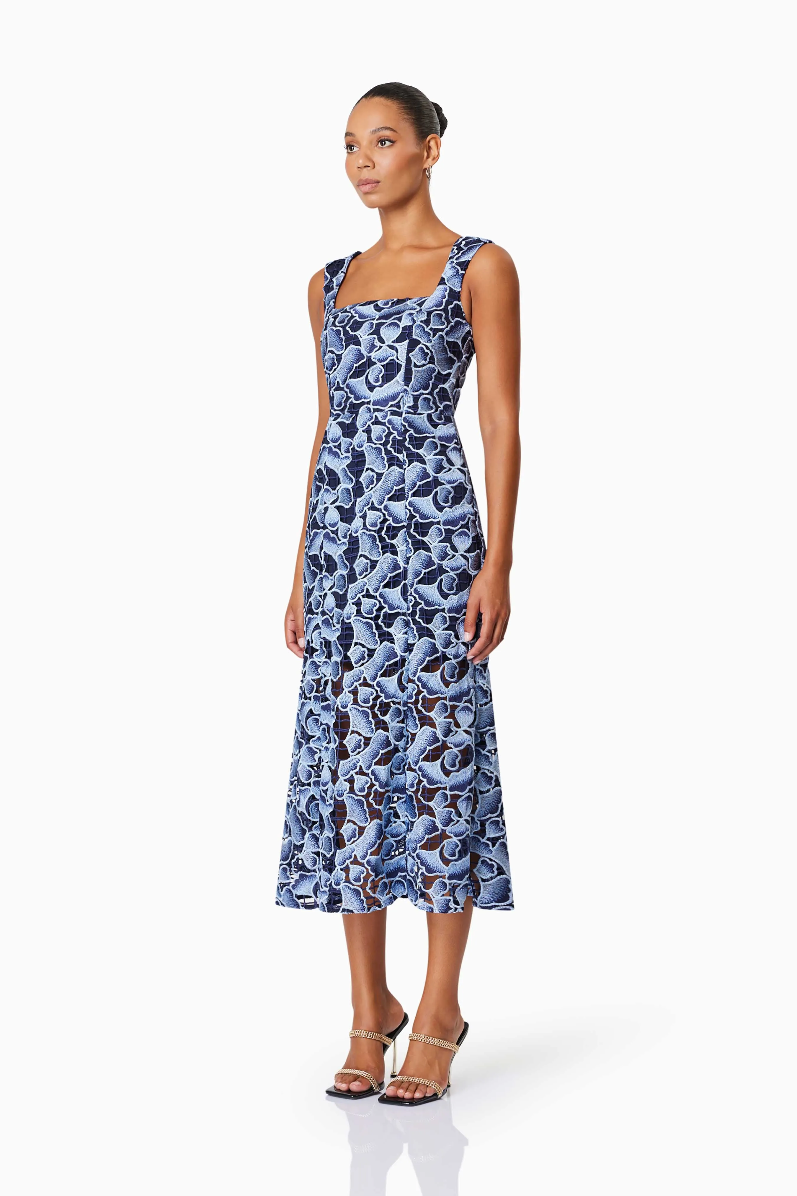 Mila Cocktail Midi Dress In Blue sold by Elliatt product image thumbnail 3