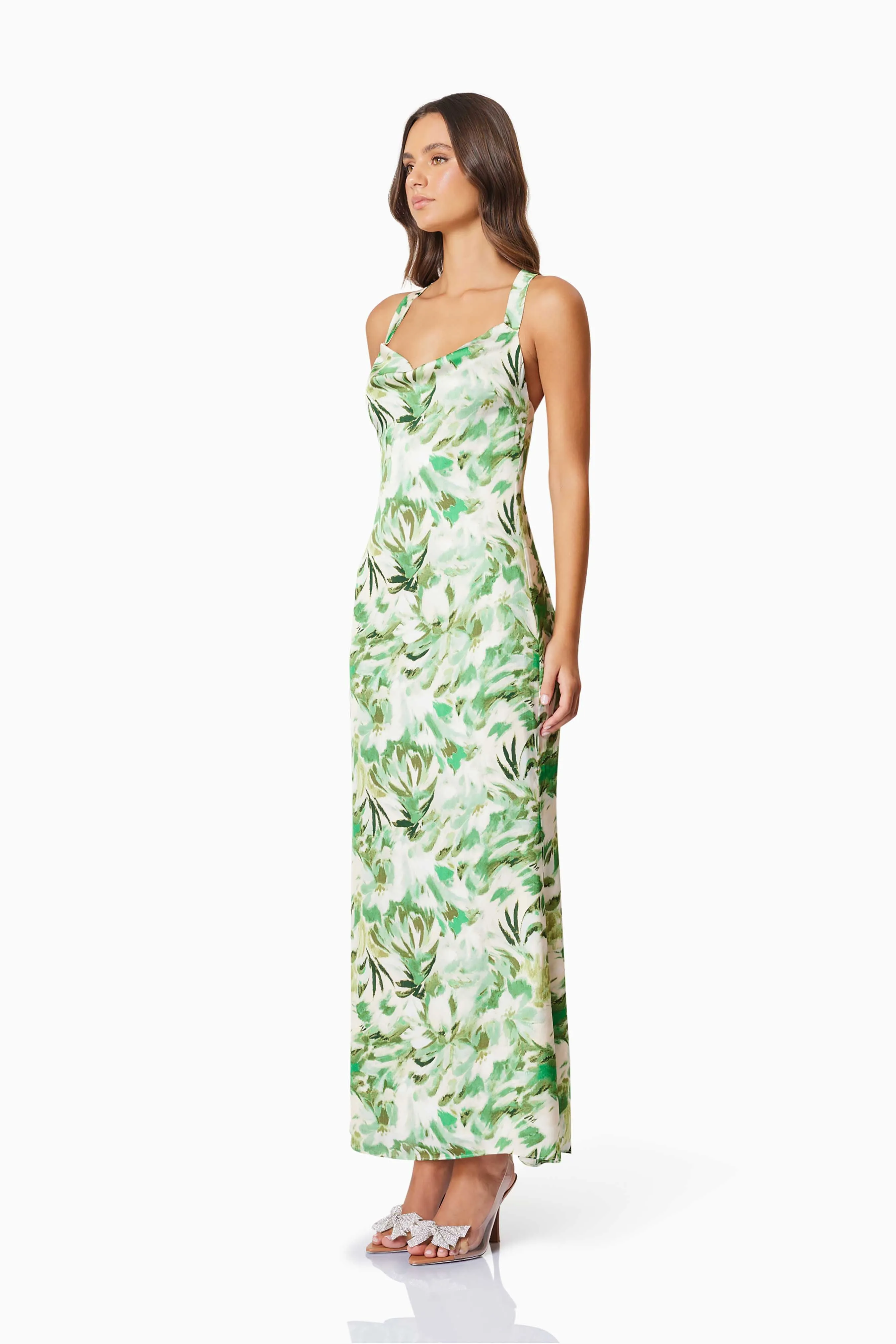 Georgia Cocktail Maxi Dress In Green sold by Elliatt product image thumbnail 3