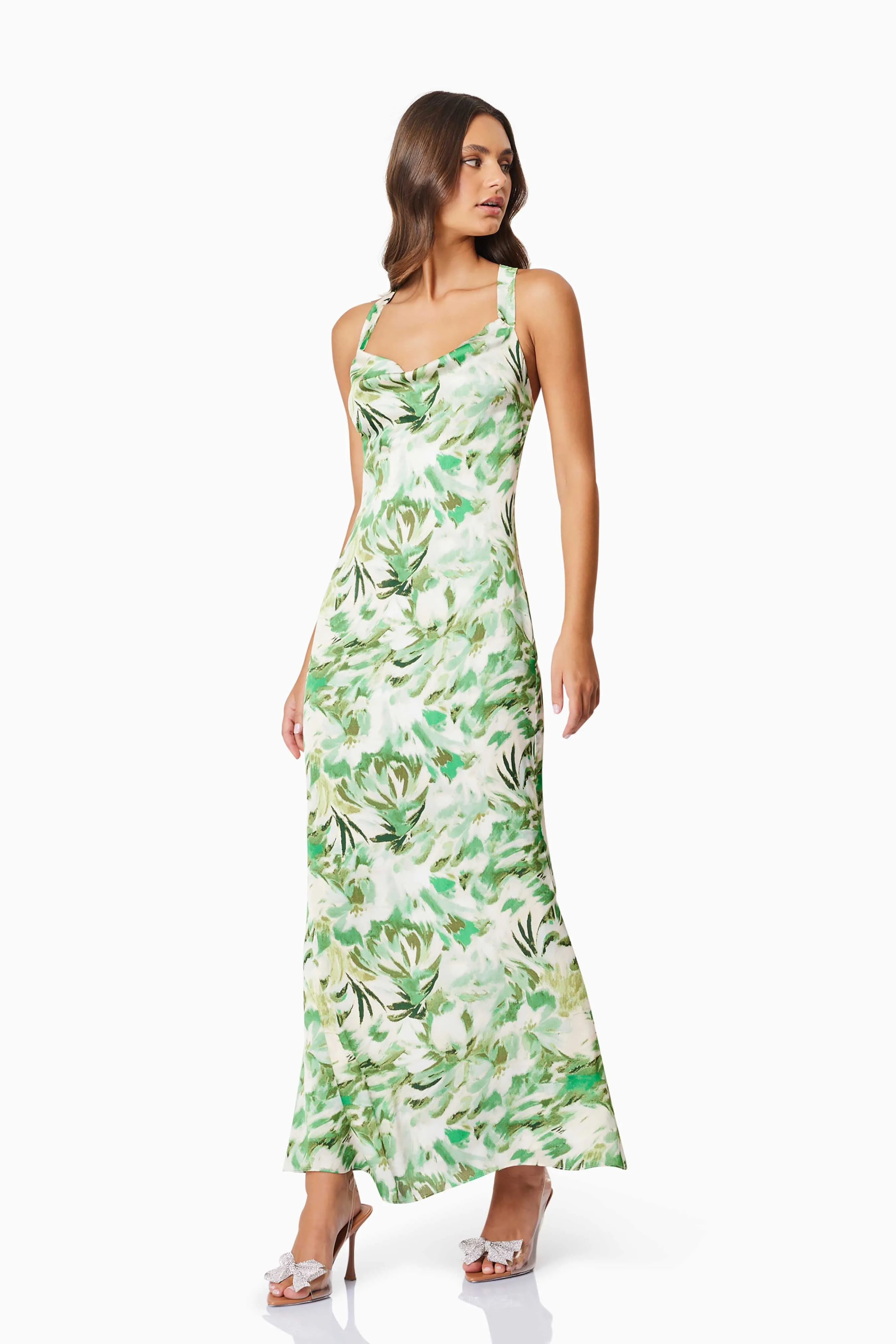 Georgia Cocktail Maxi Dress In Green sold by Elliatt product image thumbnail 4