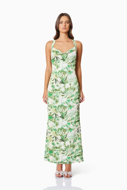 Georgia Cocktail Maxi Dress In Green sold by Elliatt