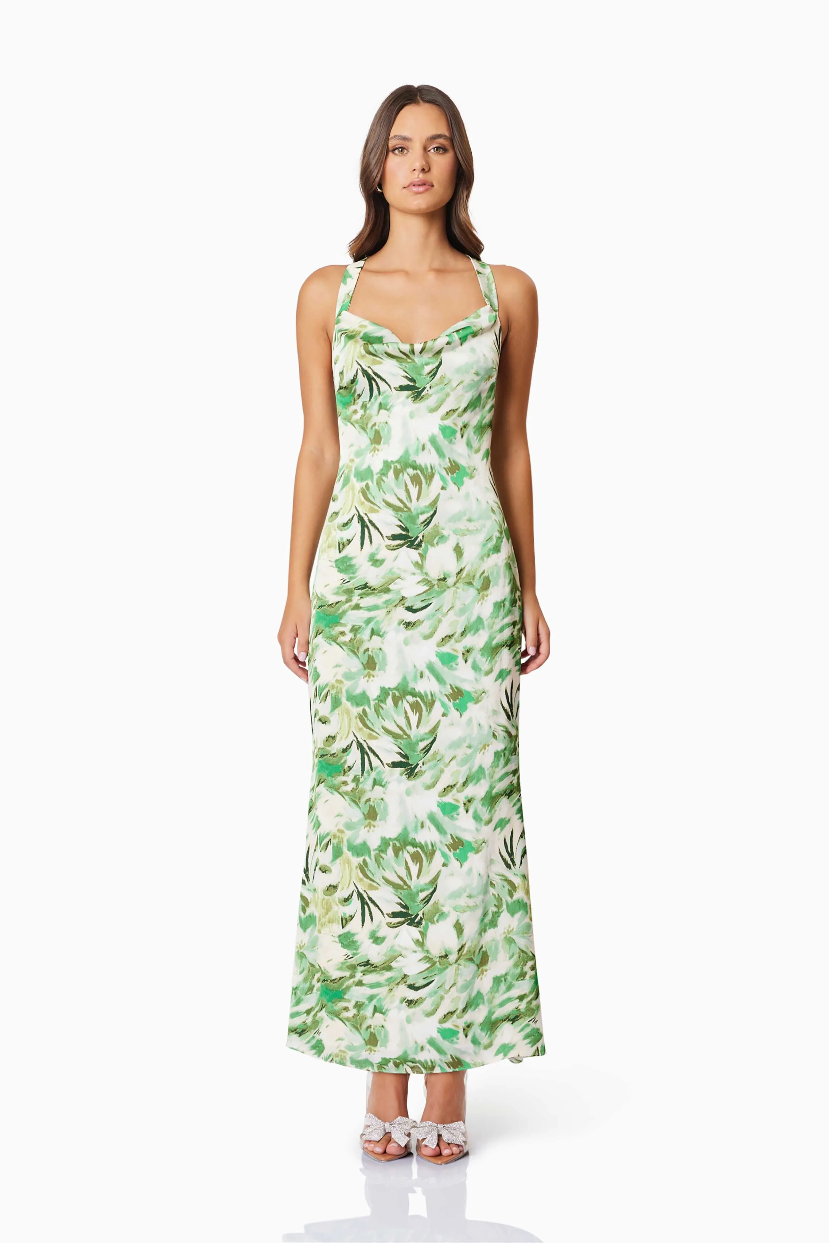 Georgia Cocktail Maxi Dress In Green sold by Elliatt