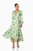 Georgia Long Sleeve Maxi Dress In Green sold by Elliatt