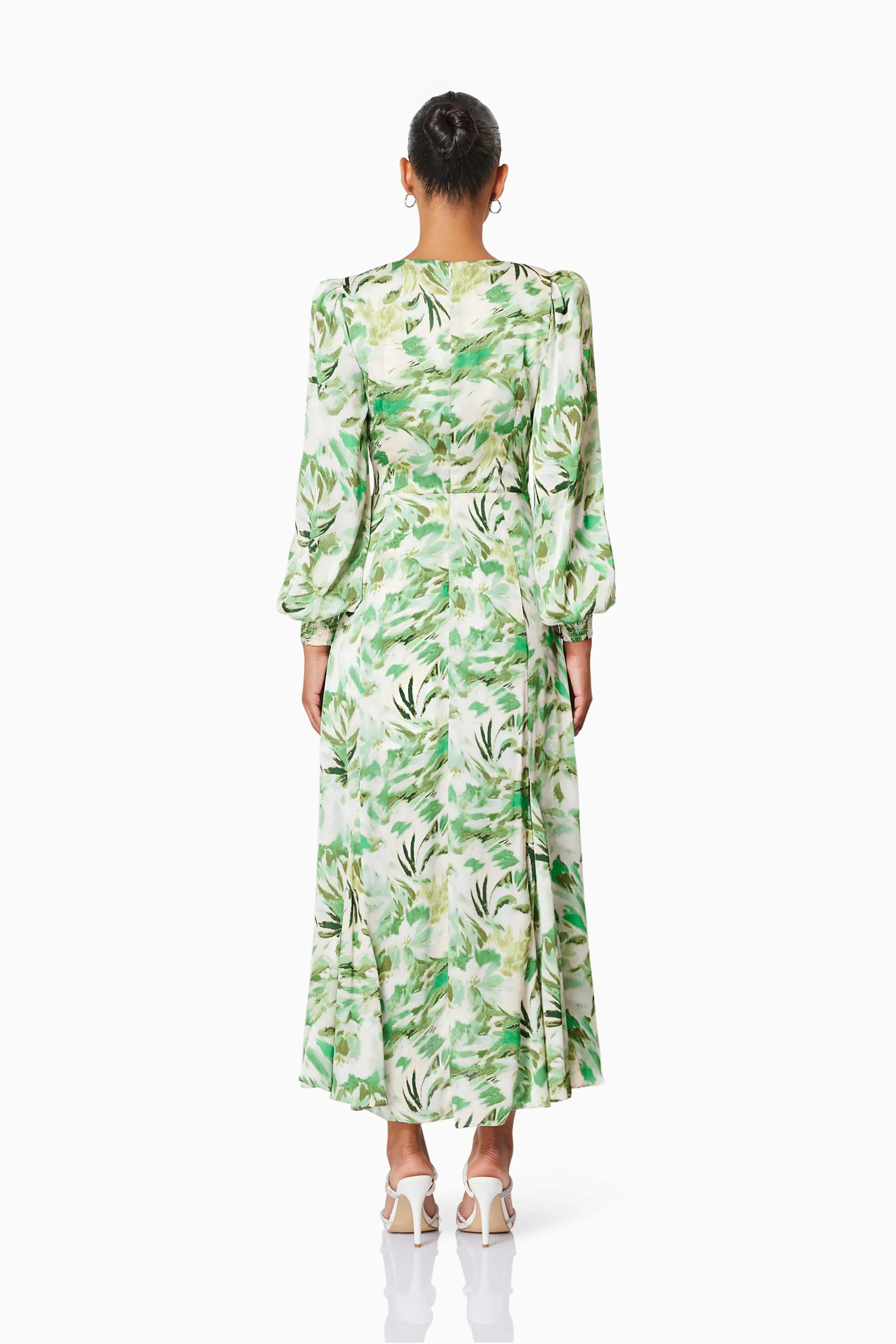 Georgia Long Sleeve Maxi Dress In Green sold by Elliatt product image thumbnail 4