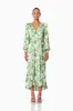 Georgia Long Sleeve Maxi Dress In Green sold by Elliatt