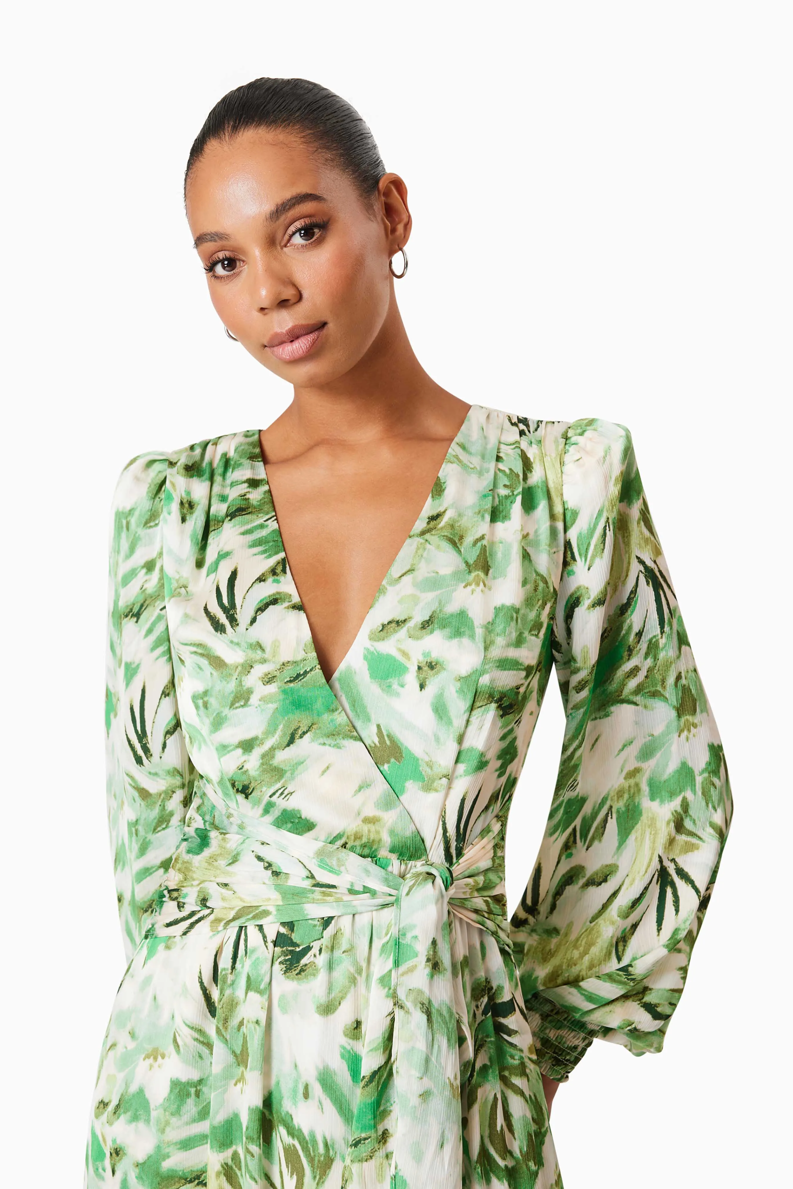 Georgia Long Sleeve Maxi Dress In Green sold by Elliatt product image thumbnail 5