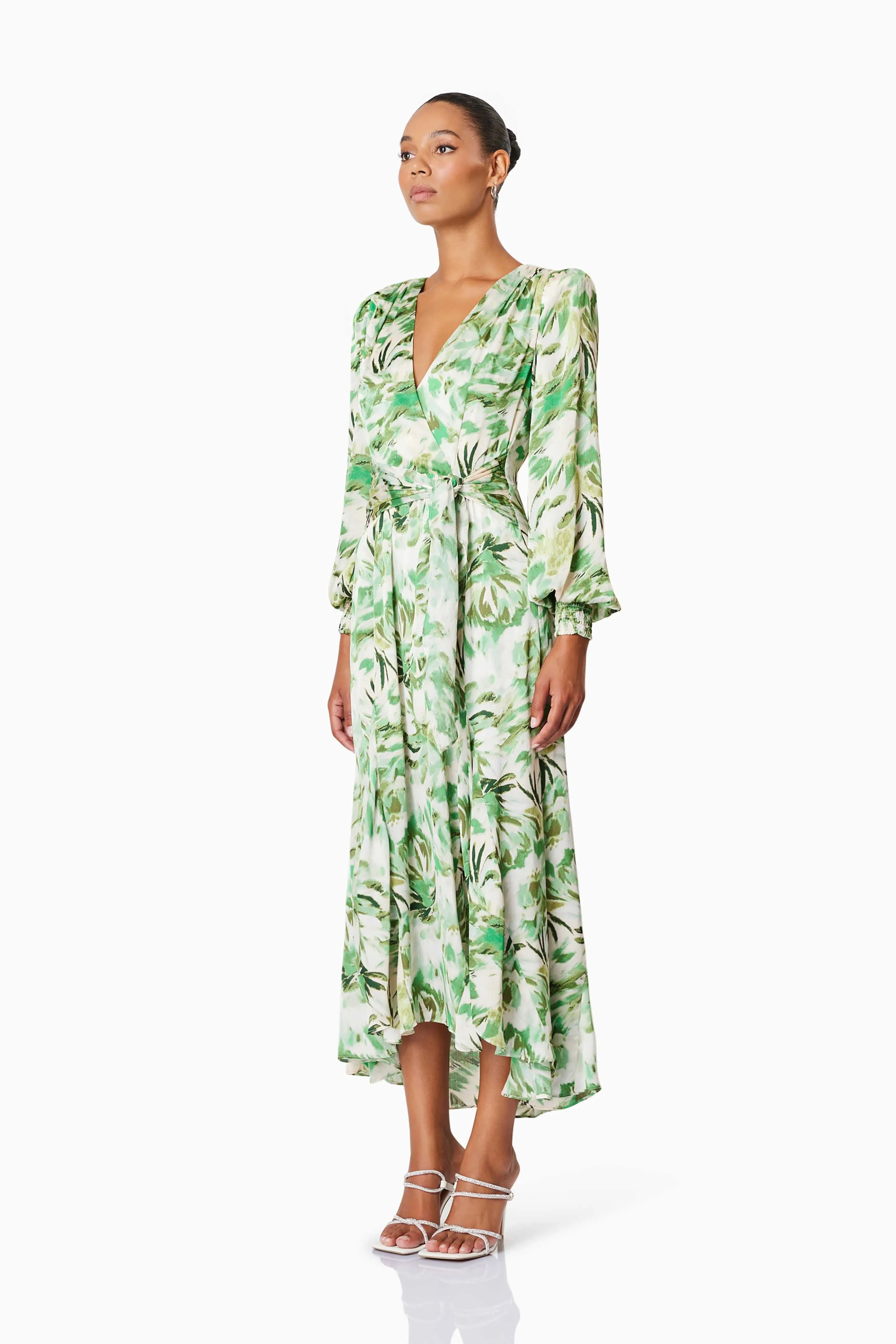 Georgia Long Sleeve Maxi Dress In Green sold by Elliatt product image thumbnail 2