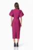 Ella Puff Sleeve Midi Dress In Red sold by Elliatt