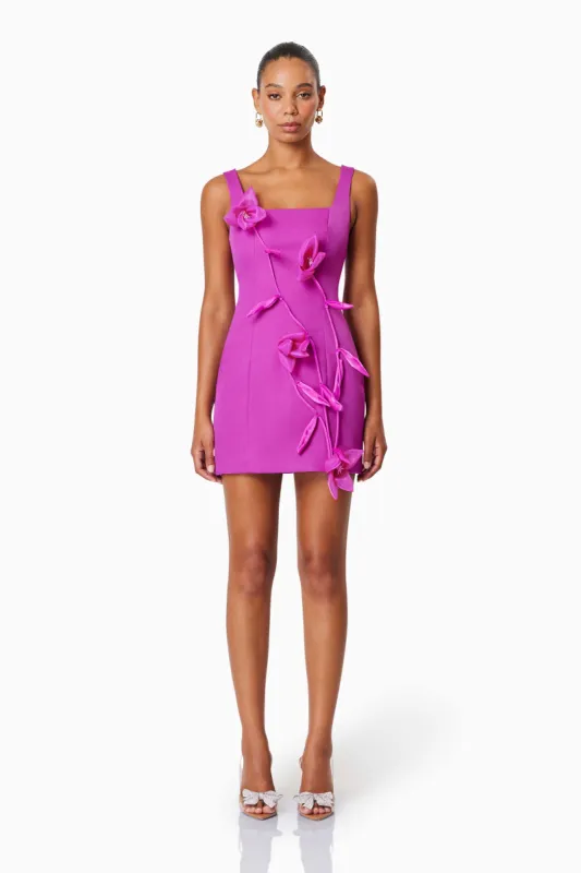 Bethany Mini Party Dress In Purple sold by Elliatt