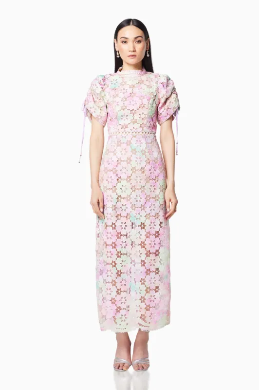 Rimini Lace Maxi Dress In Pink sold by Elliatt