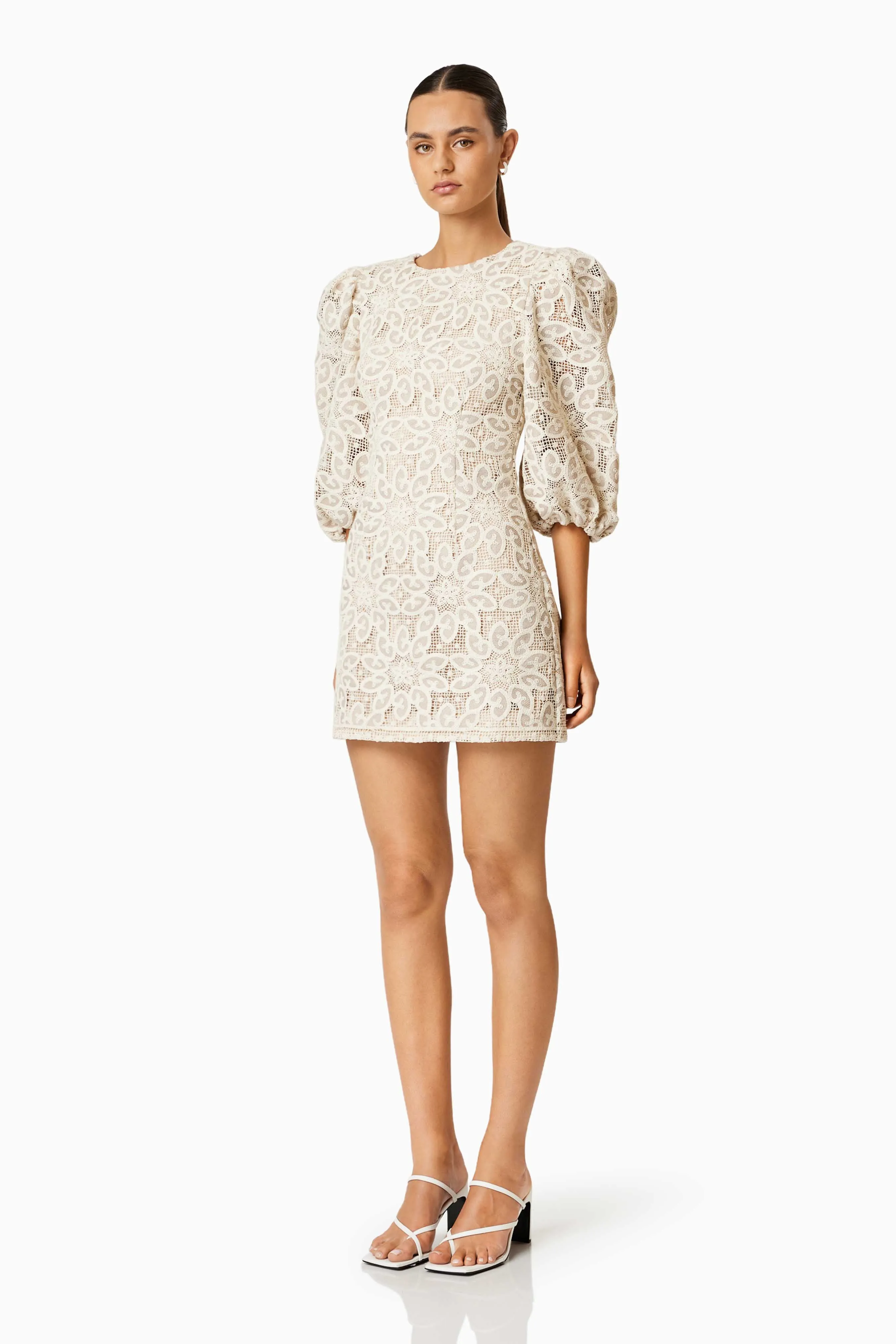 Cliffside Mini Lace Dress In White sold by Elliatt product image thumbnail 3