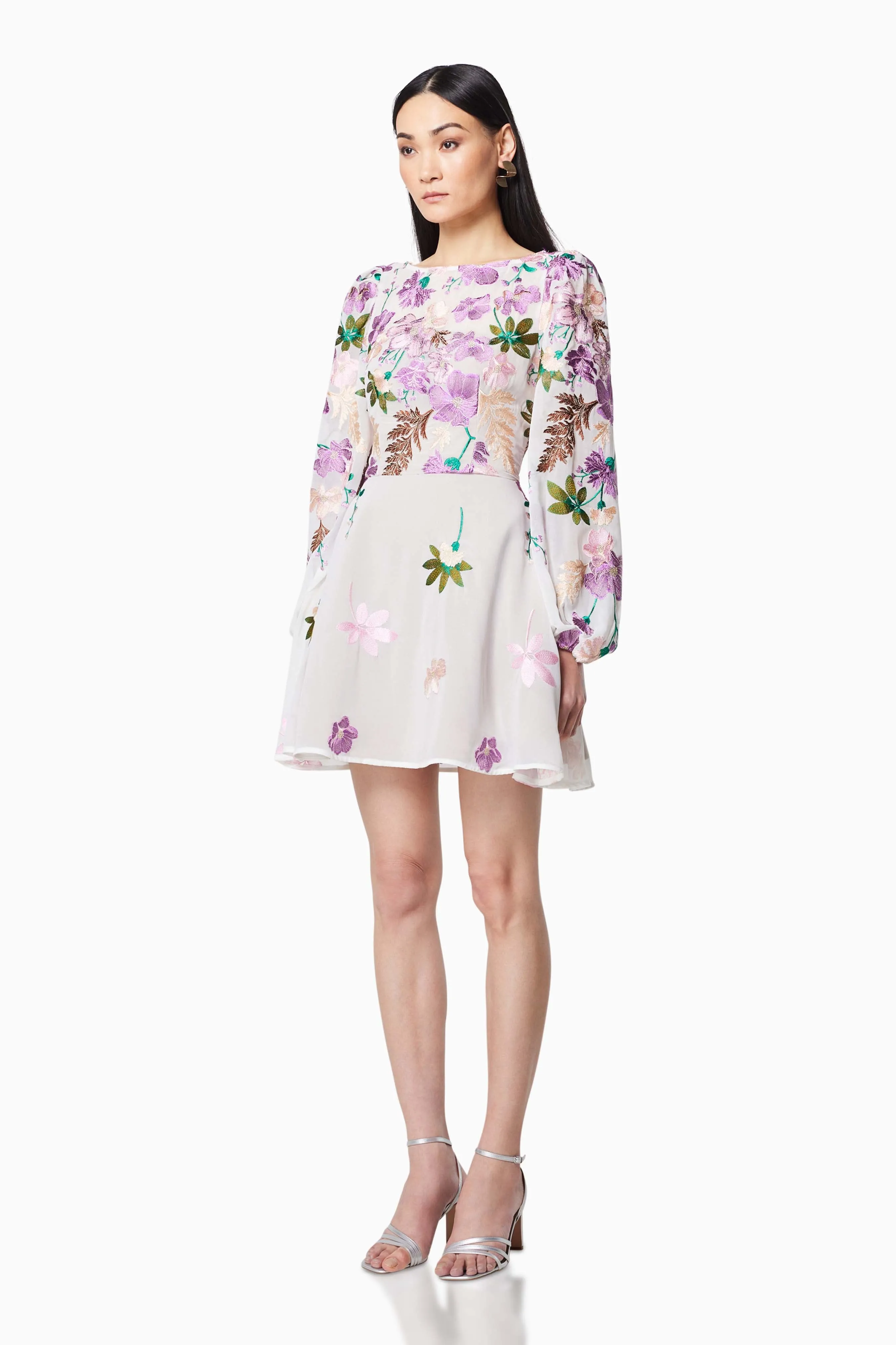 Reverie Long Sleeved Mini Dress in Purple sold by Elliatt product image thumbnail 3