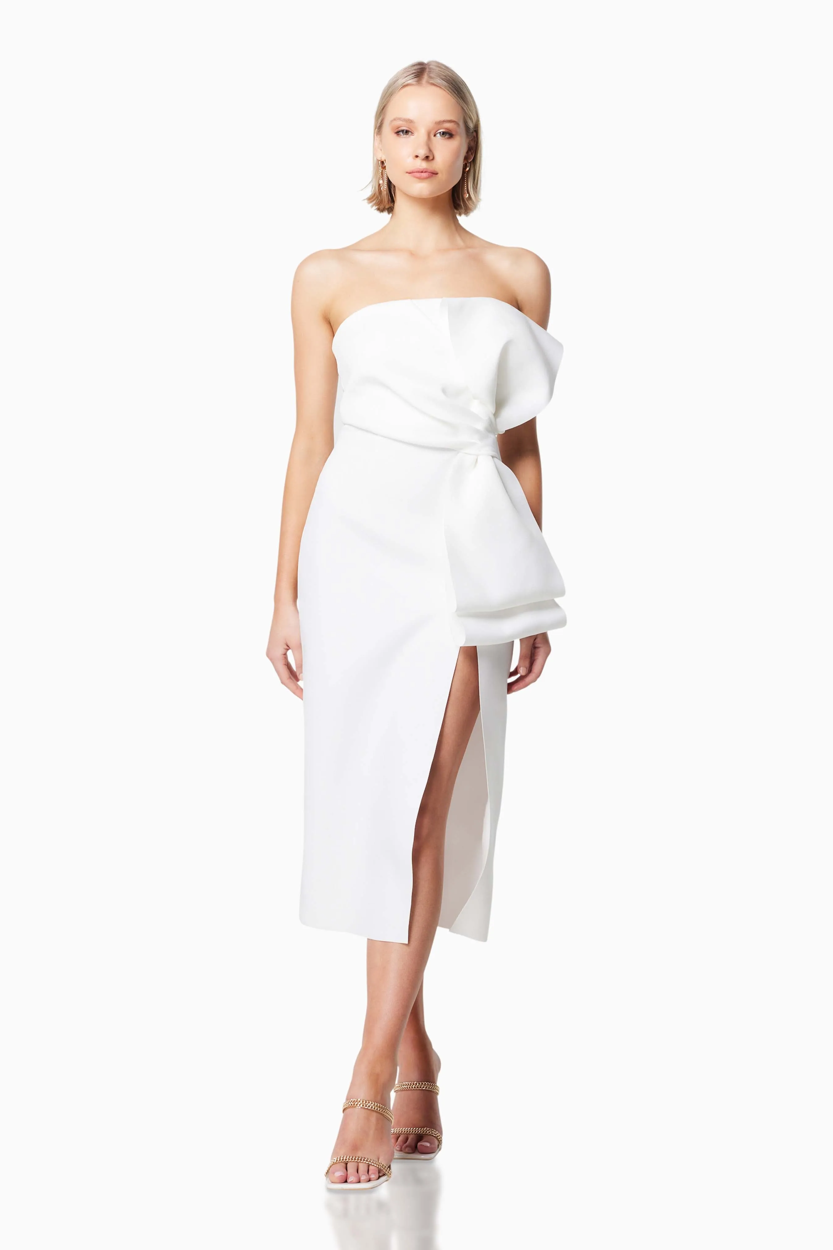 Brighton 3D Midi Dress In White sold by Elliatt product image thumbnail 4