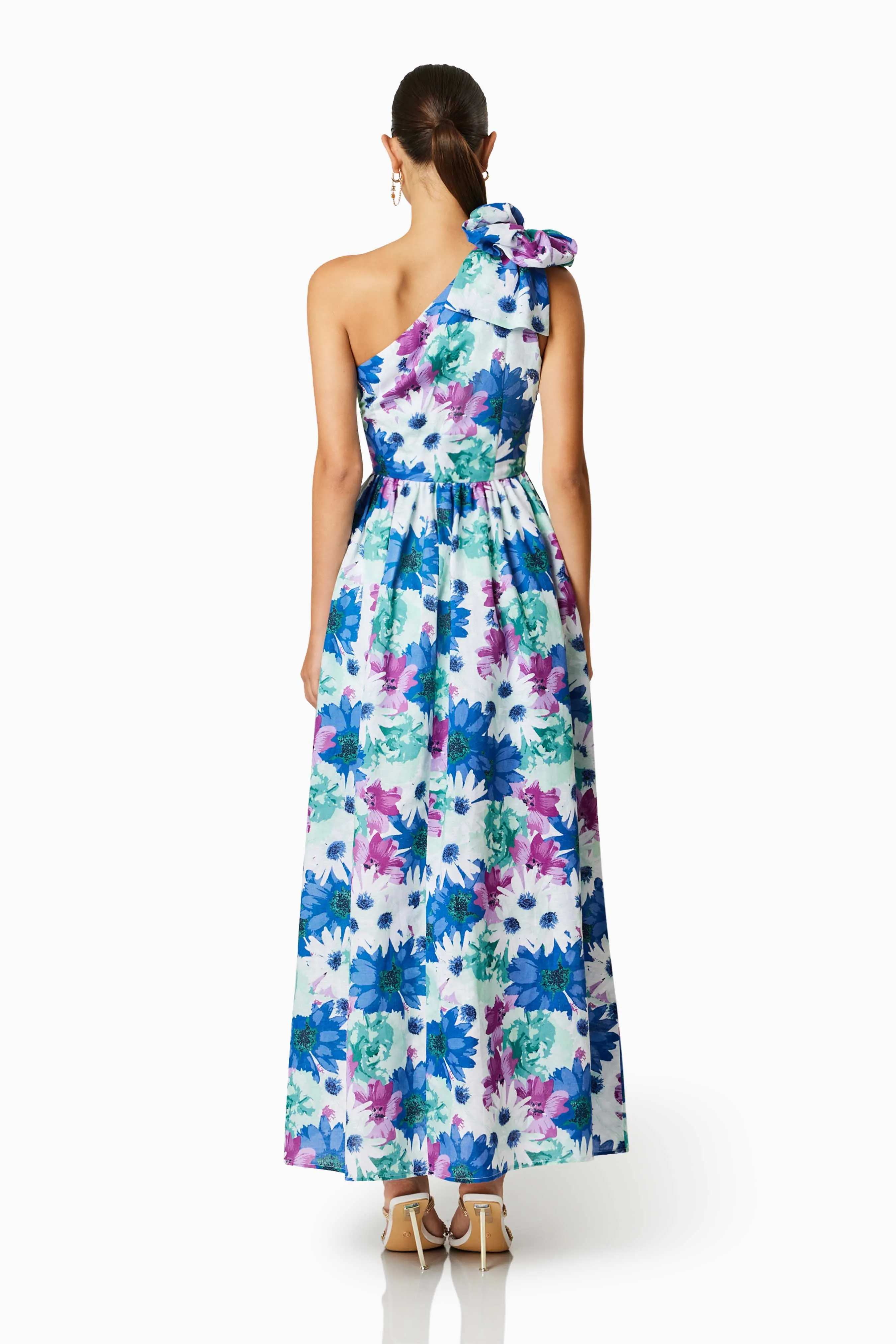 Aloha One Shoulder Midi Dress In Blue sold by Elliatt product image thumbnail 5