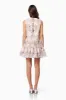Heartbeat Printed Broderie Lace Dress In Purple sold by Elliatt