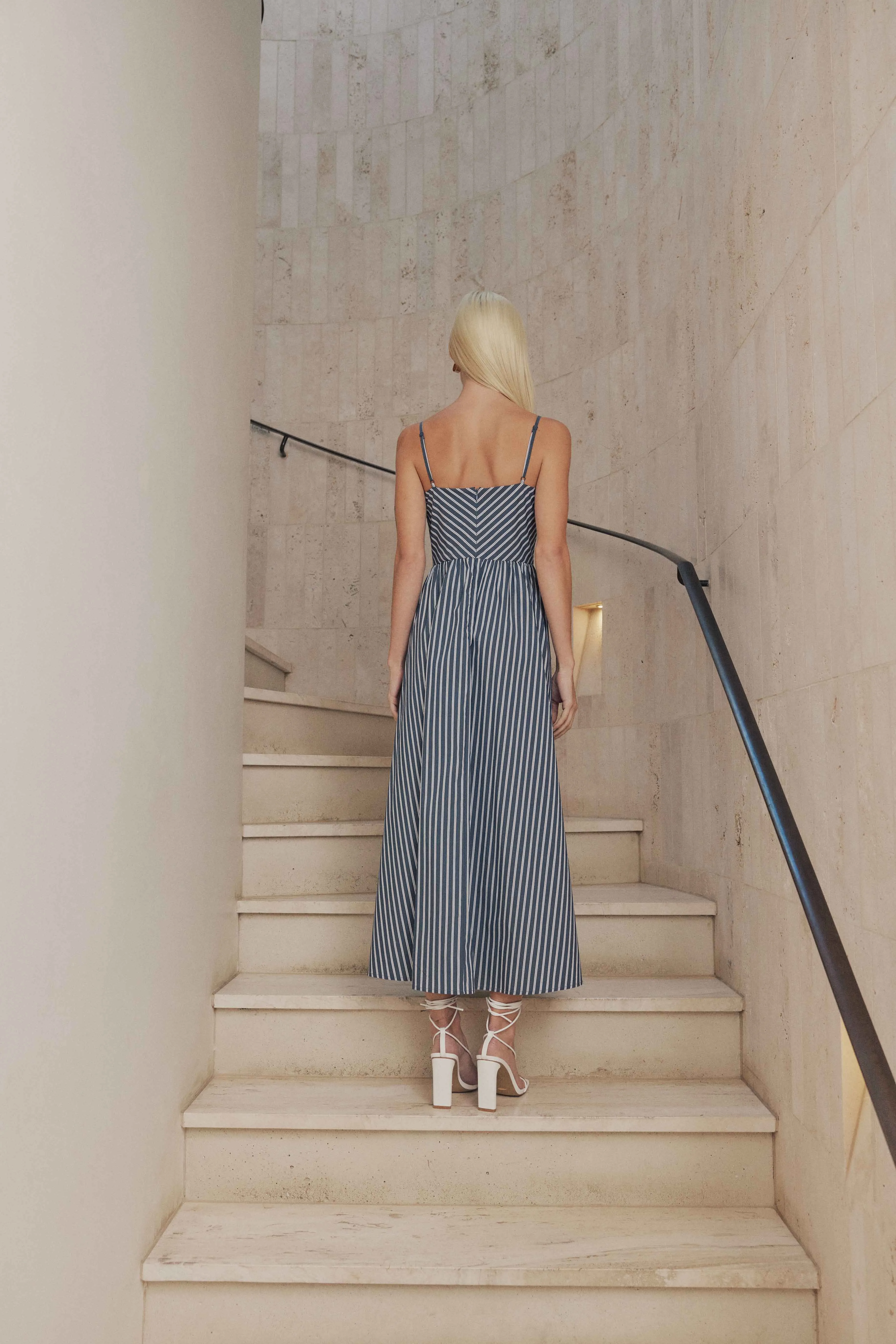 CURAAE Spring Sun Dress in Navy Stripe sold by Elliatt product image thumbnail 5