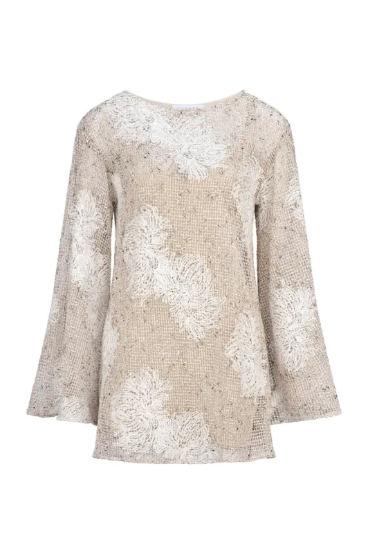 CURAAE Palma Crochet Dress in Beige sold by Elliatt