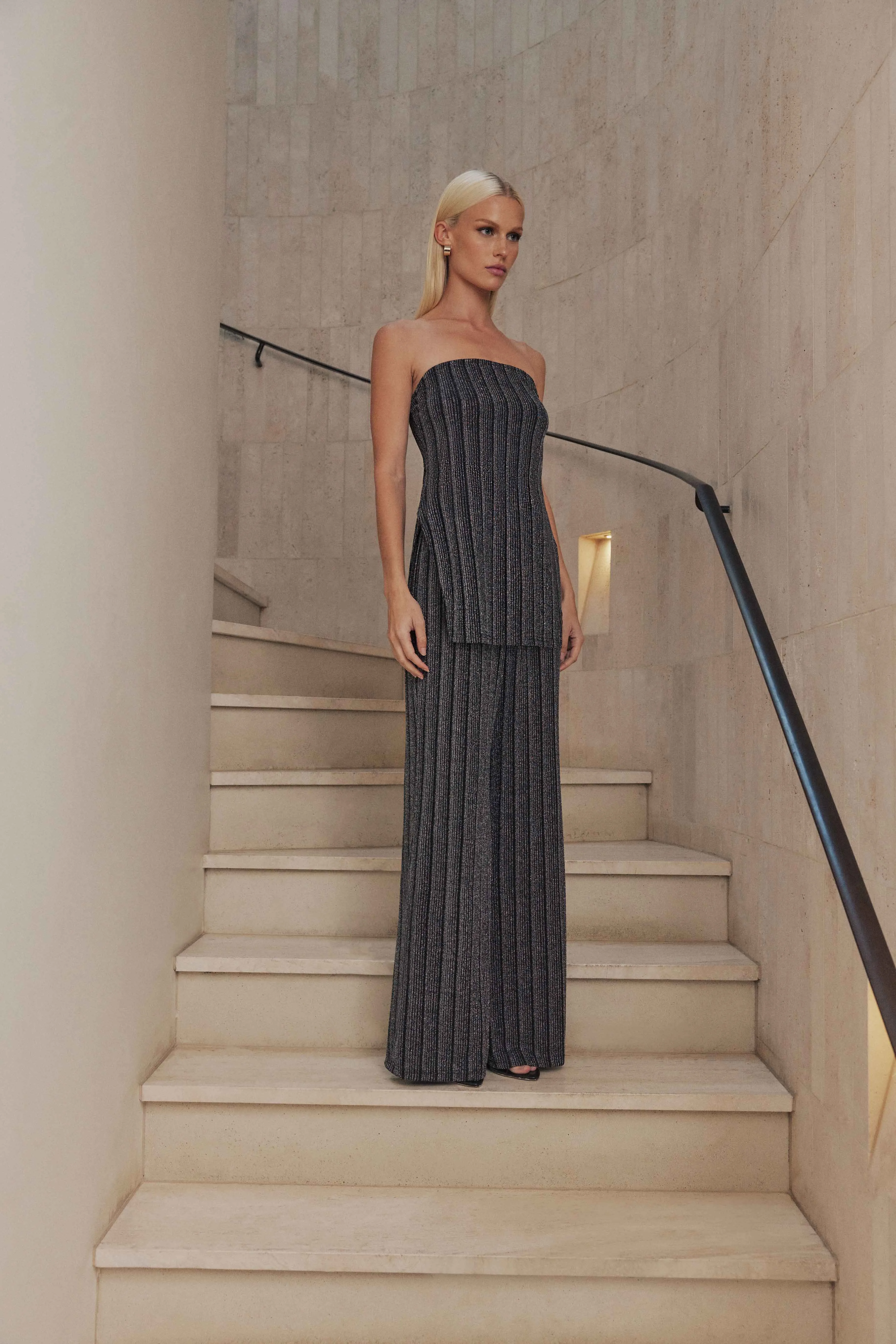 CURAAE Liberty Striped Knit Set in Grey sold by Elliatt product image thumbnail 2