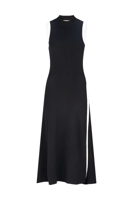 CURAAE Berlin Rib Knit Midi Dress in Black made by Elliatt