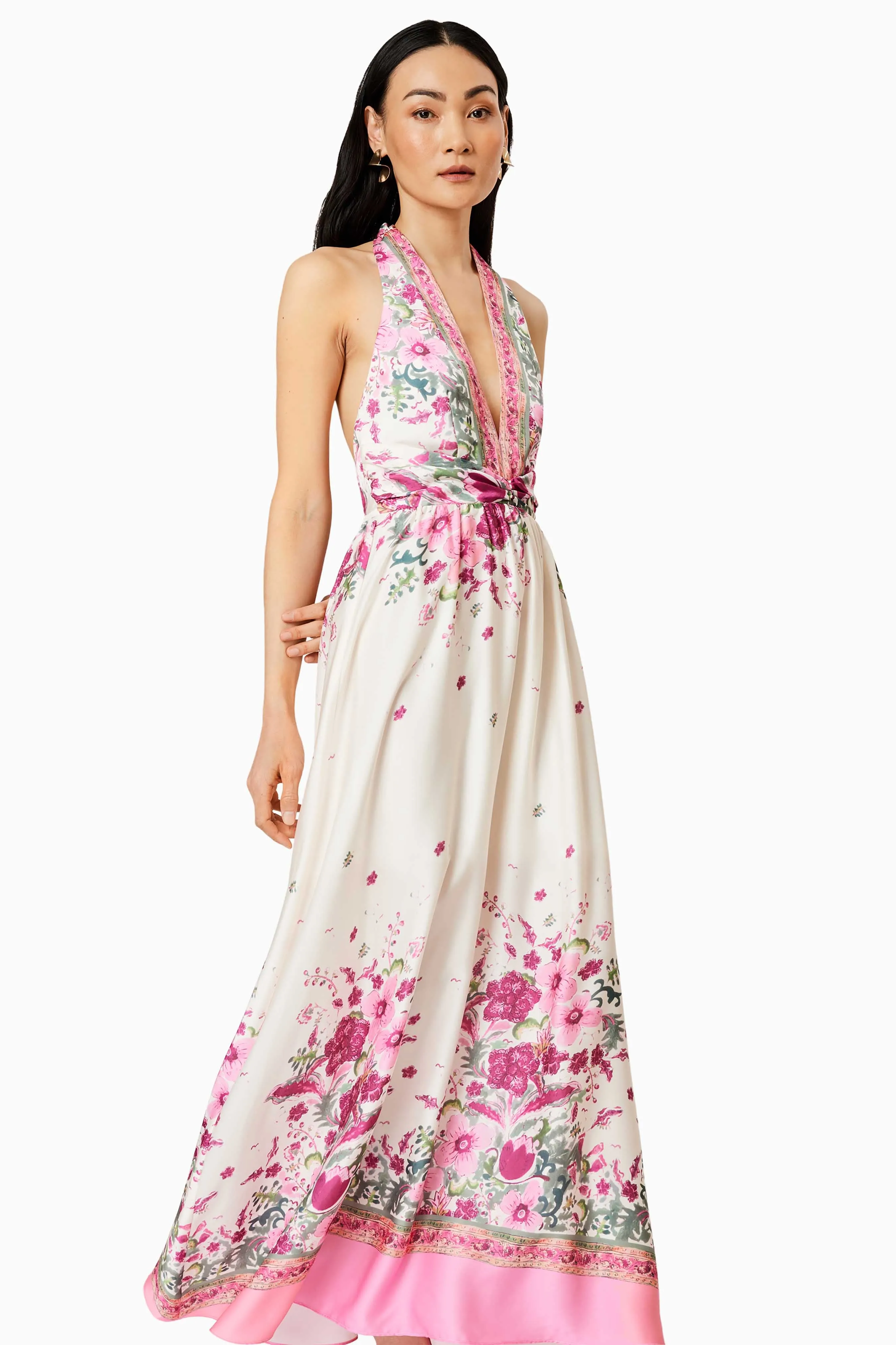 Castaway Maxi Dress In White & Pink Florals sold by Elliatt product image thumbnail 2