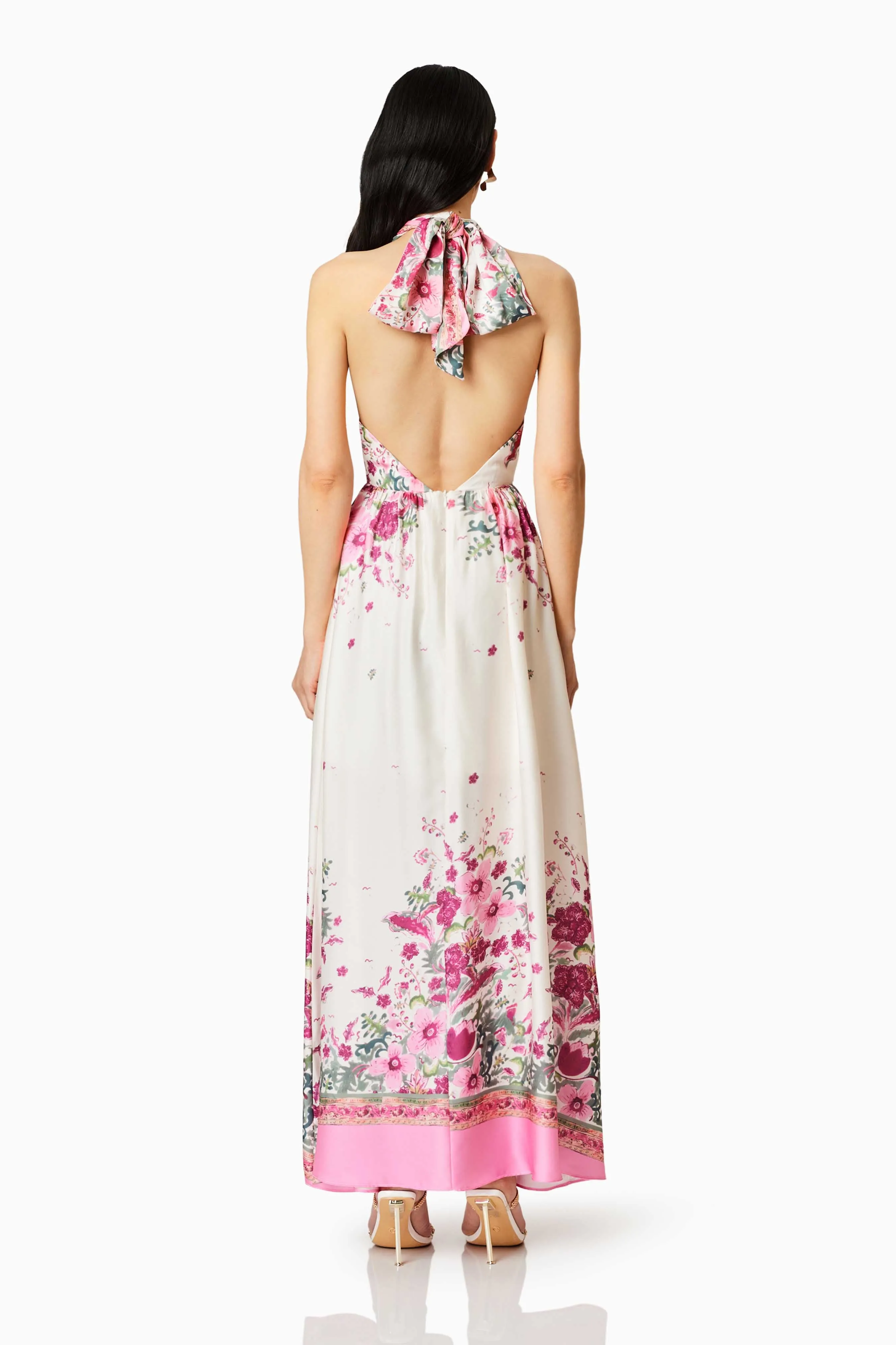 Castaway Maxi Dress In White & Pink Florals sold by Elliatt product image thumbnail 5