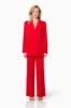 Tenderness Twill Suiting Set In Red sold by Elliatt