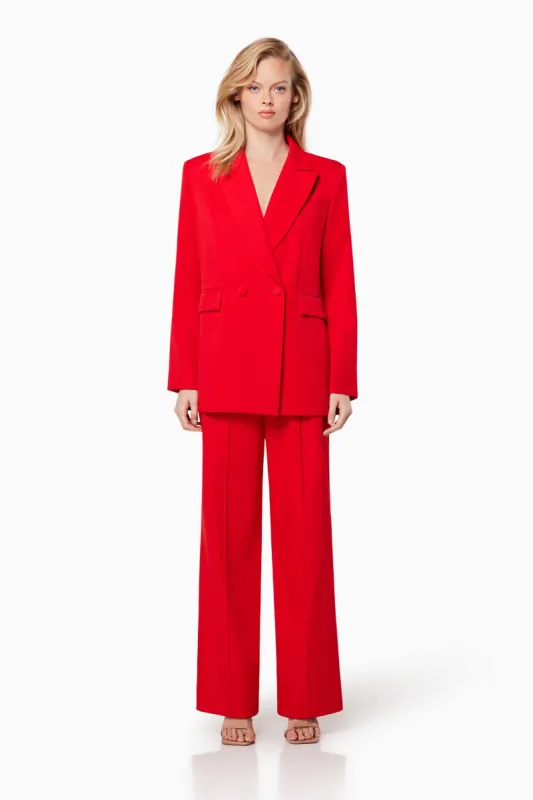 Tenderness Twill Suiting Set In Red sold by Elliatt