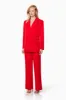 Tenderness Twill Suiting Set In Red sold by Elliatt