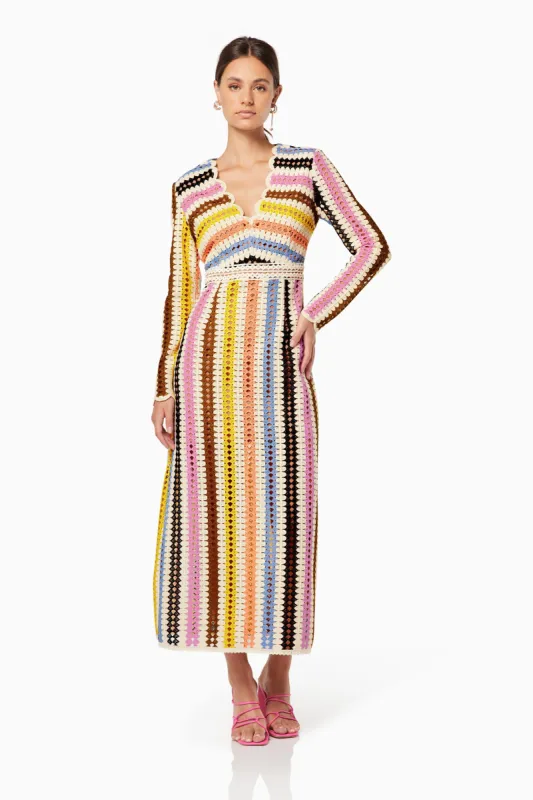 Halford Maxi Dress In Yellow sold by Elliatt