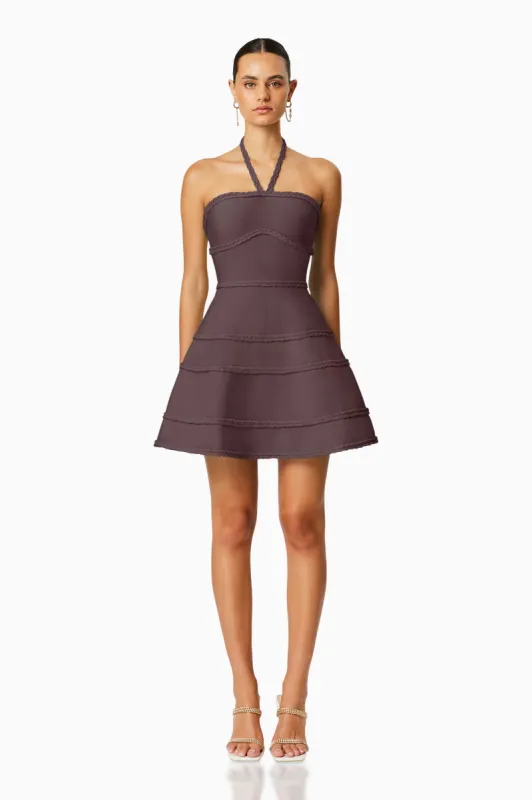 Arbor Mini Flare Dress In Brown sold by Elliatt