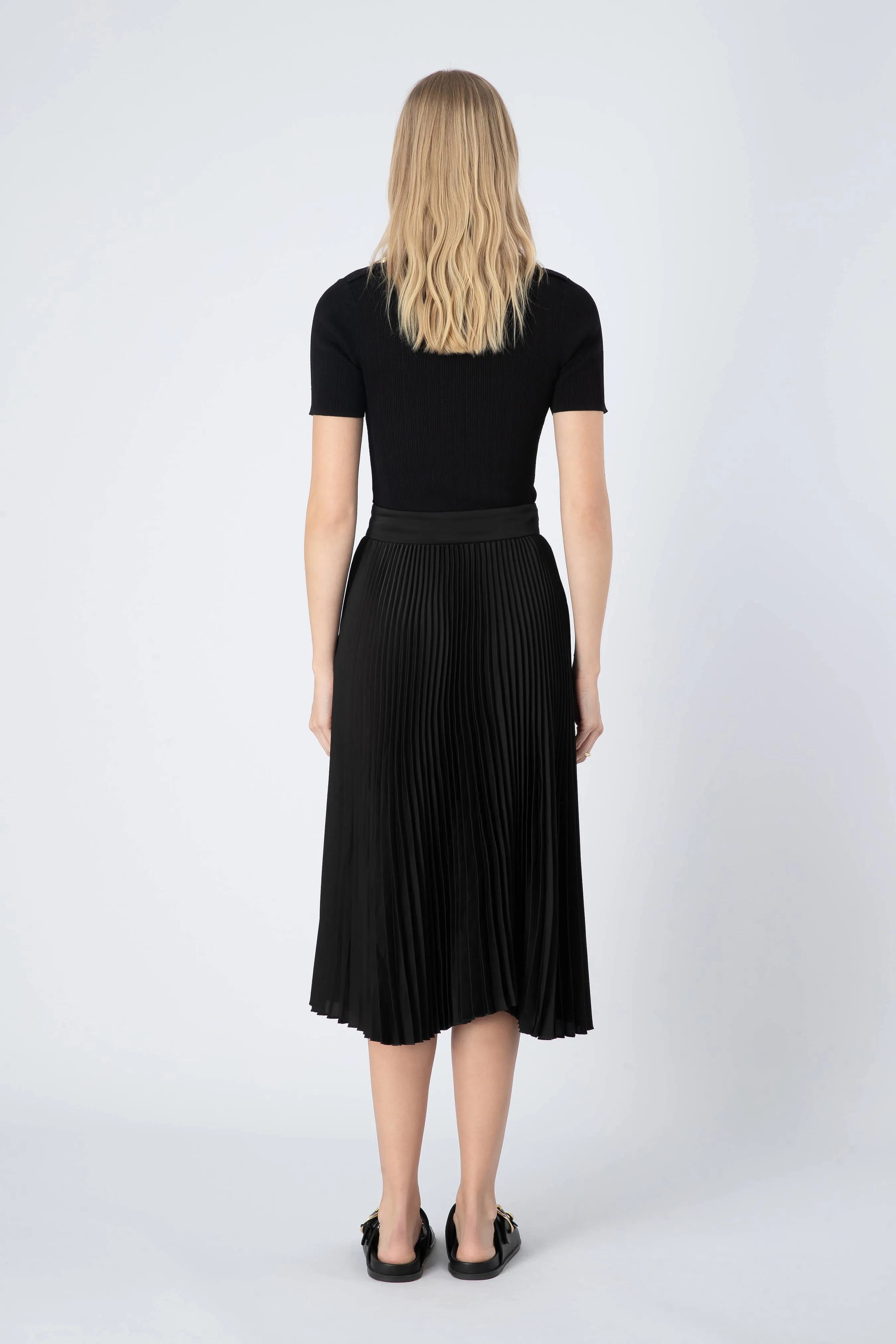 Tory Midi Pleated Skirt in Black sold by Elliatt product image thumbnail 4