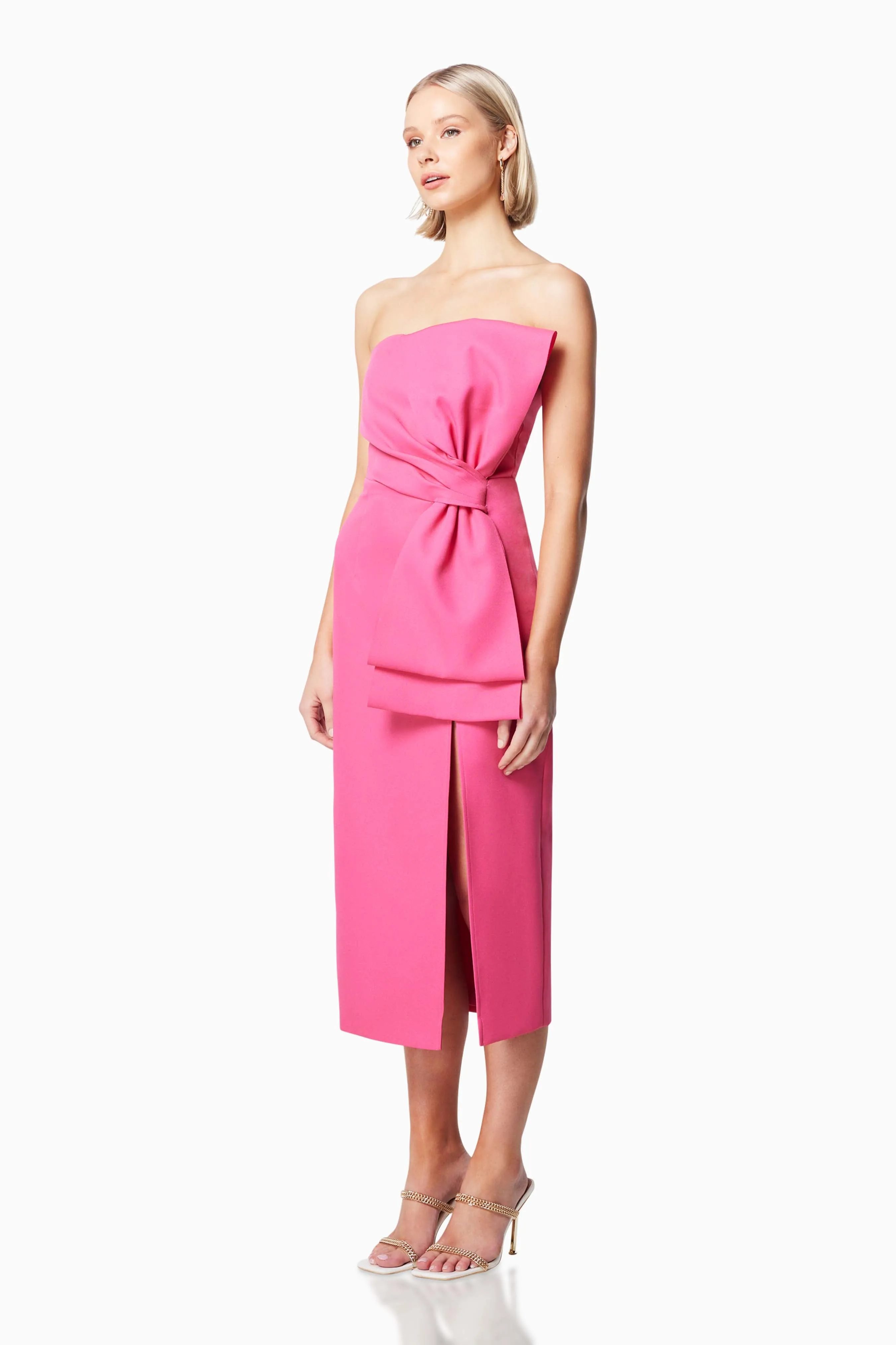 Brighton Strapless Midi Dress in Pink sold by Elliatt product image thumbnail 2
