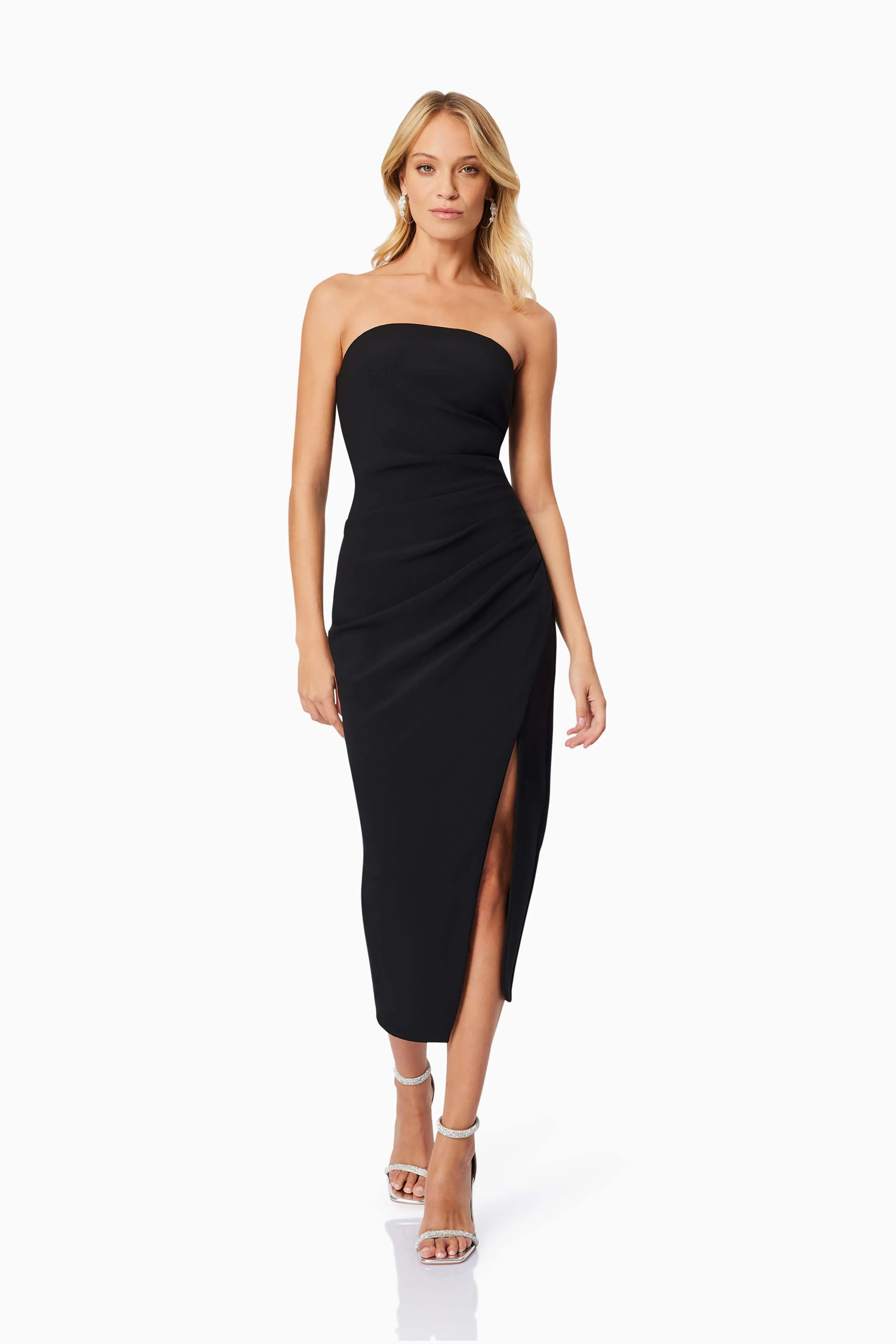 Charlotte Strapless Midi Dress in Black sold by Elliatt product image thumbnail 3