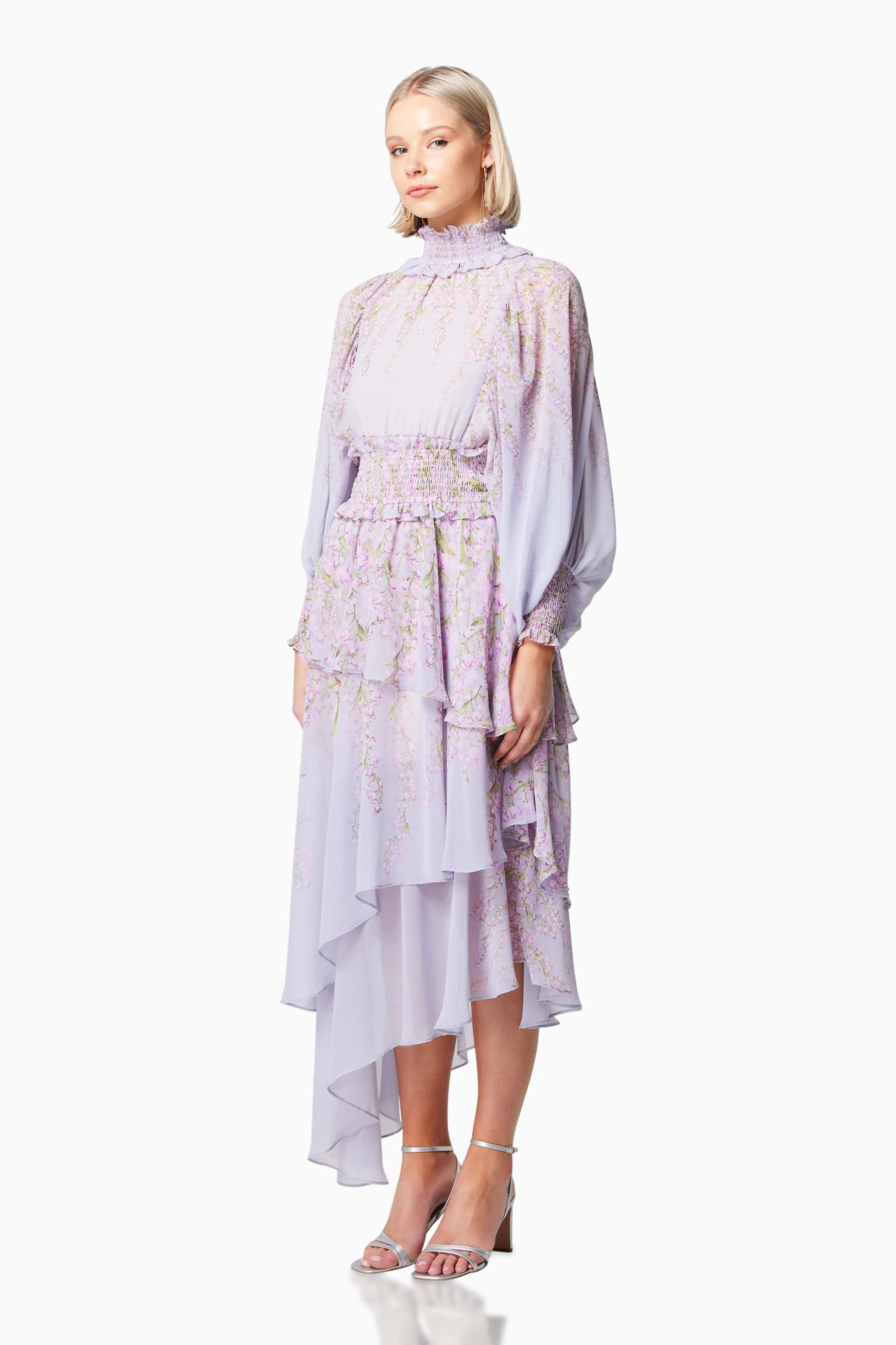 Astrid Long Sleeve Midi Dress in Purple sold by Elliatt product image thumbnail 2