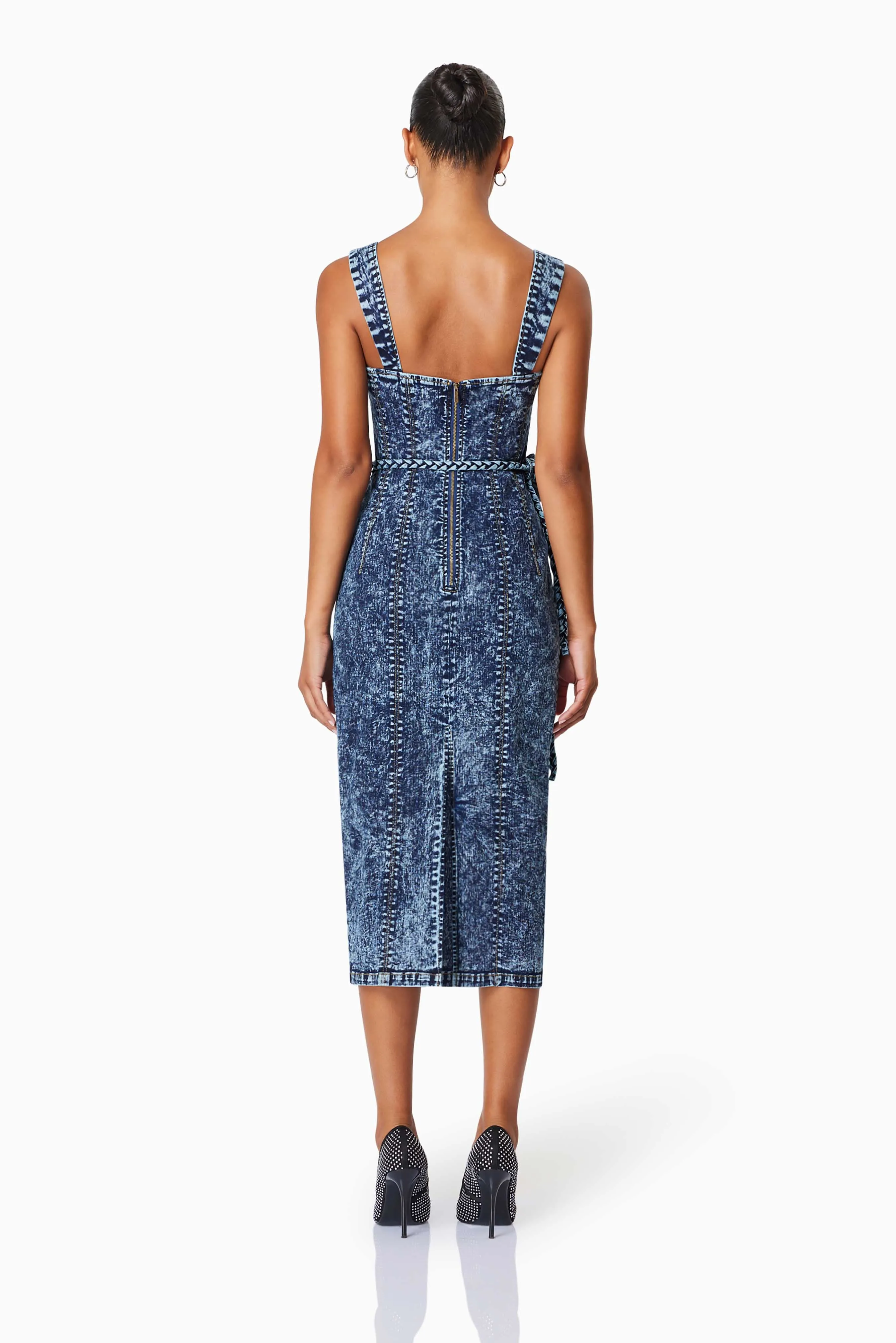 Camila Midi Denim Dress in Blue sold by Elliatt product image thumbnail 4