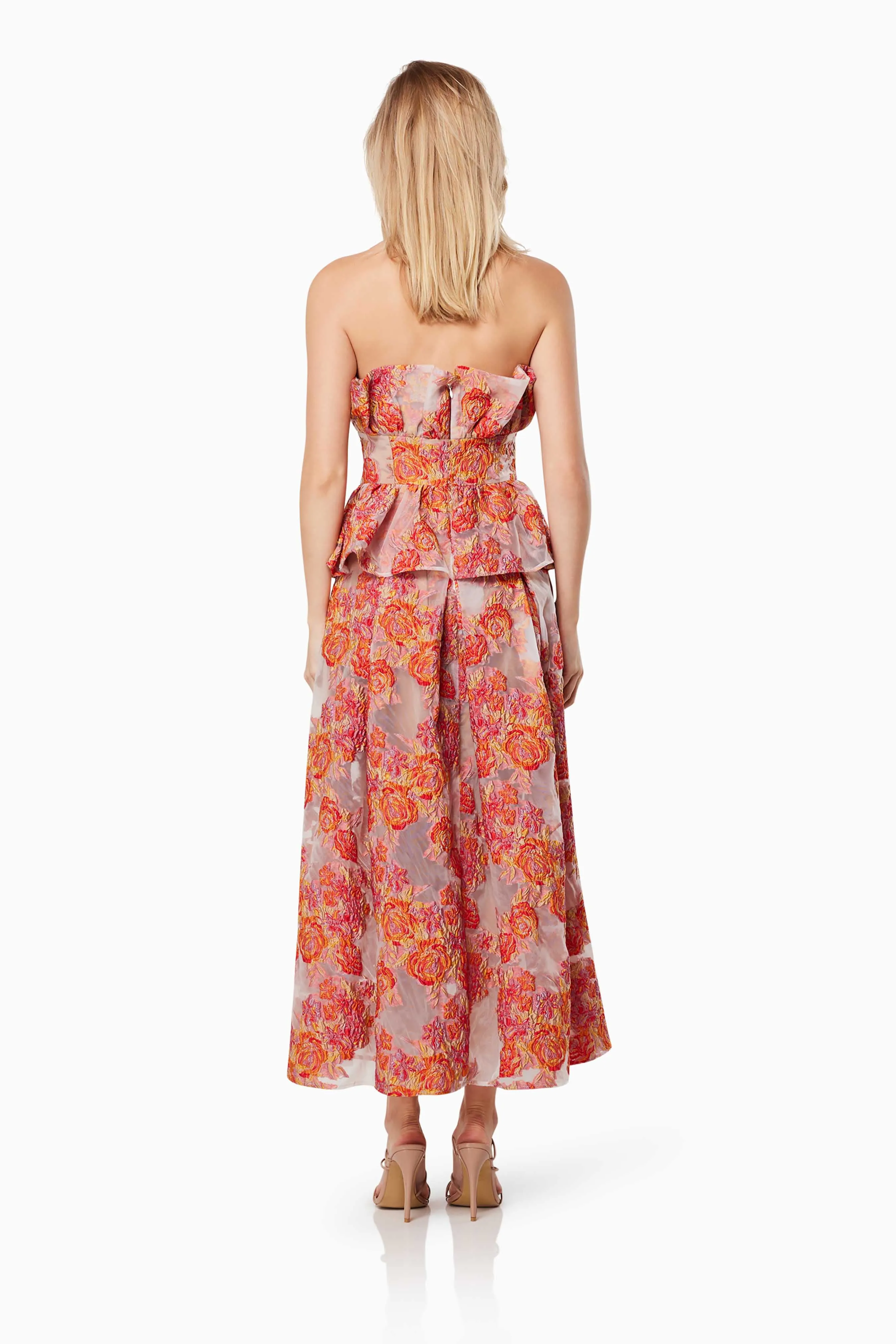 Fidelity Floral Midi Dress in Red sold by Elliatt product image thumbnail 4