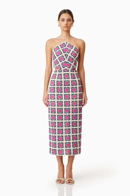 Luna Crochet Midi Dress sold by Elliatt