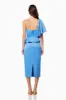 Laughter One Shoulder Midi Dress in Blue sold by Elliatt