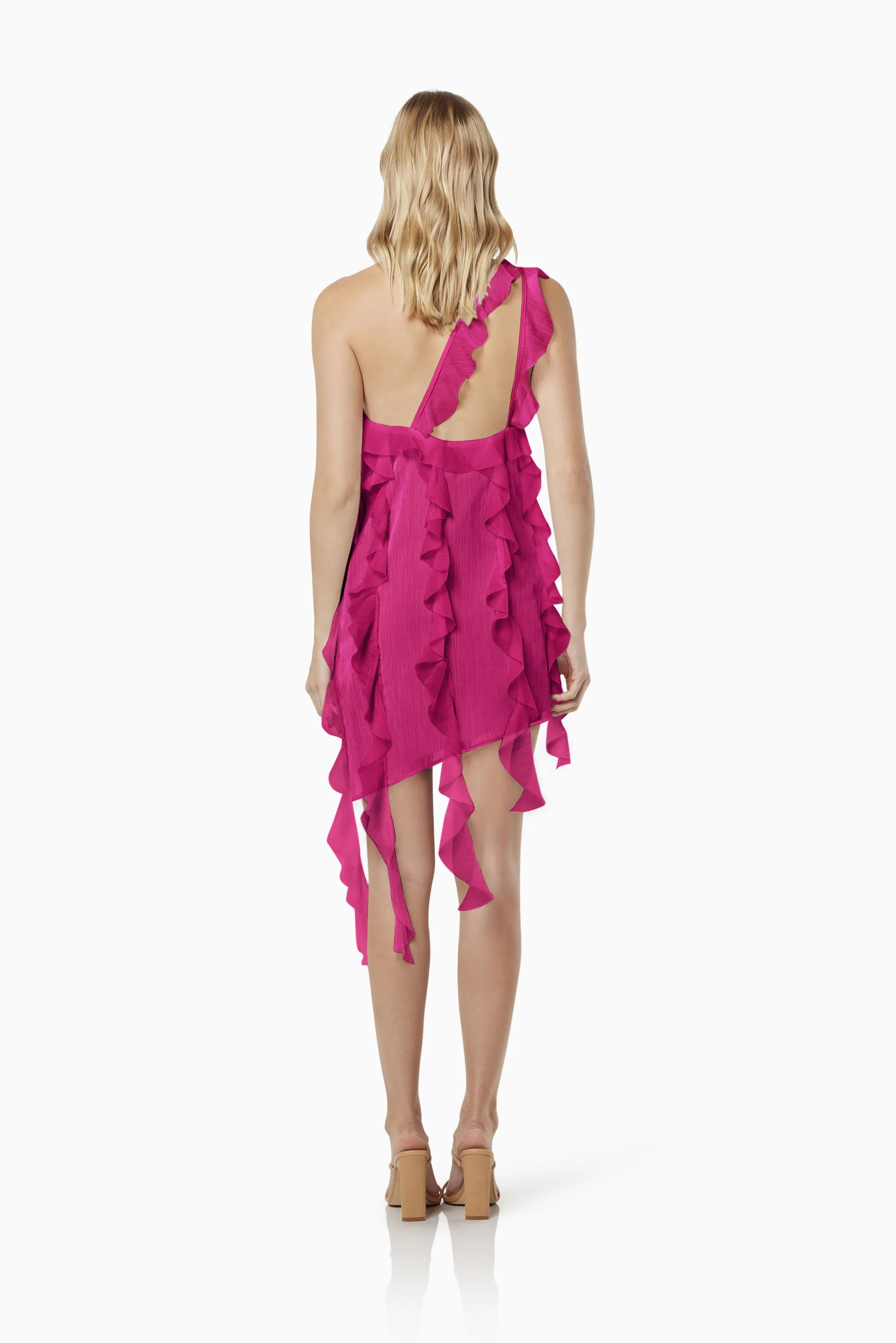 Zoe Textured Sheer Mini Dress In Pink sold by Elliatt product image thumbnail 5