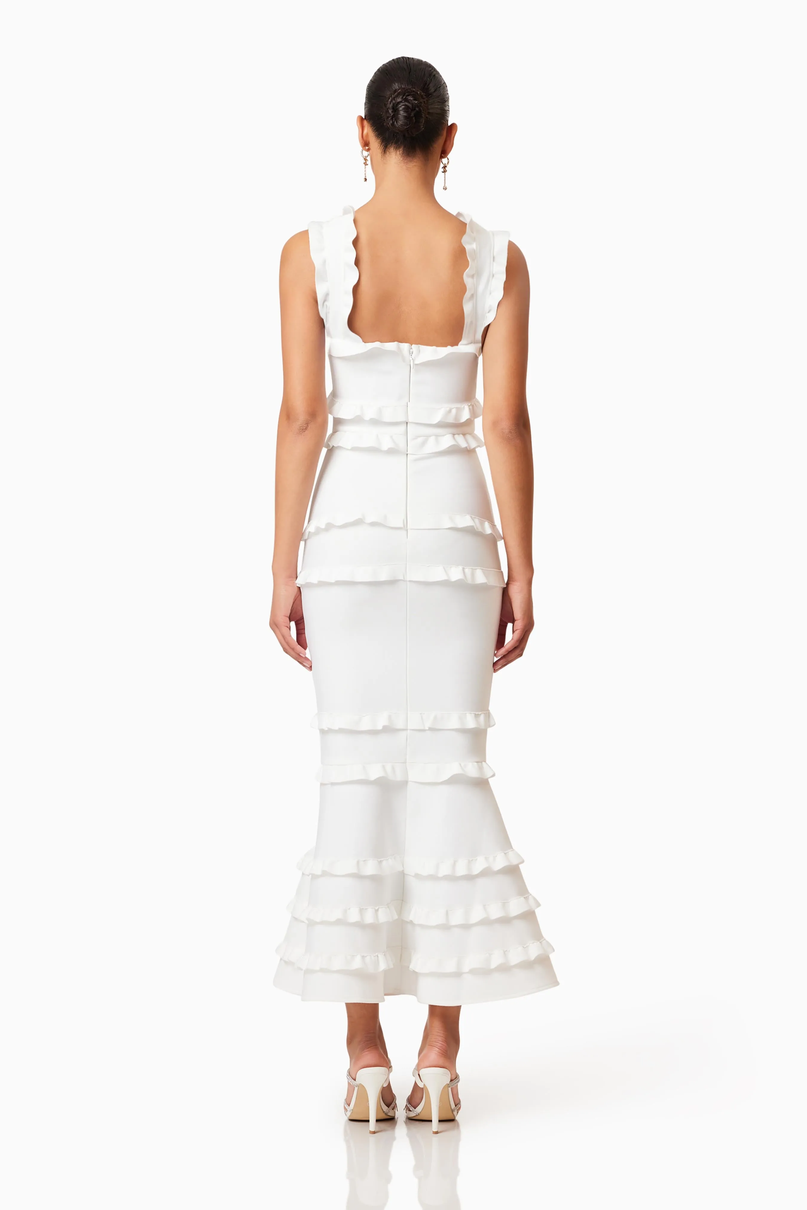 Kimberly Frill Maxi Dress in White sold by Elliatt product image thumbnail 4