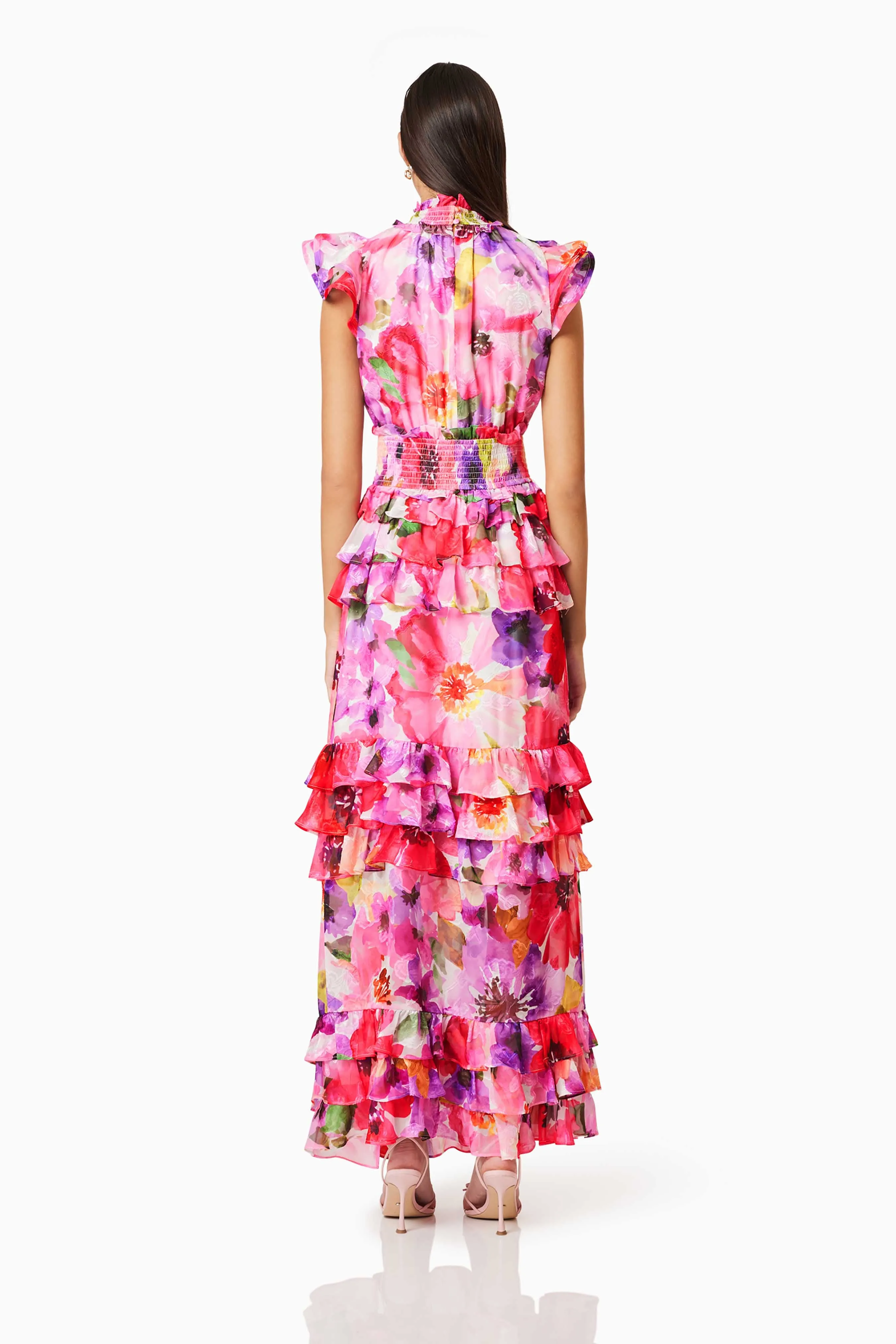 Darra Ruffled Maxi Dress In Floral sold by Elliatt product image thumbnail 4