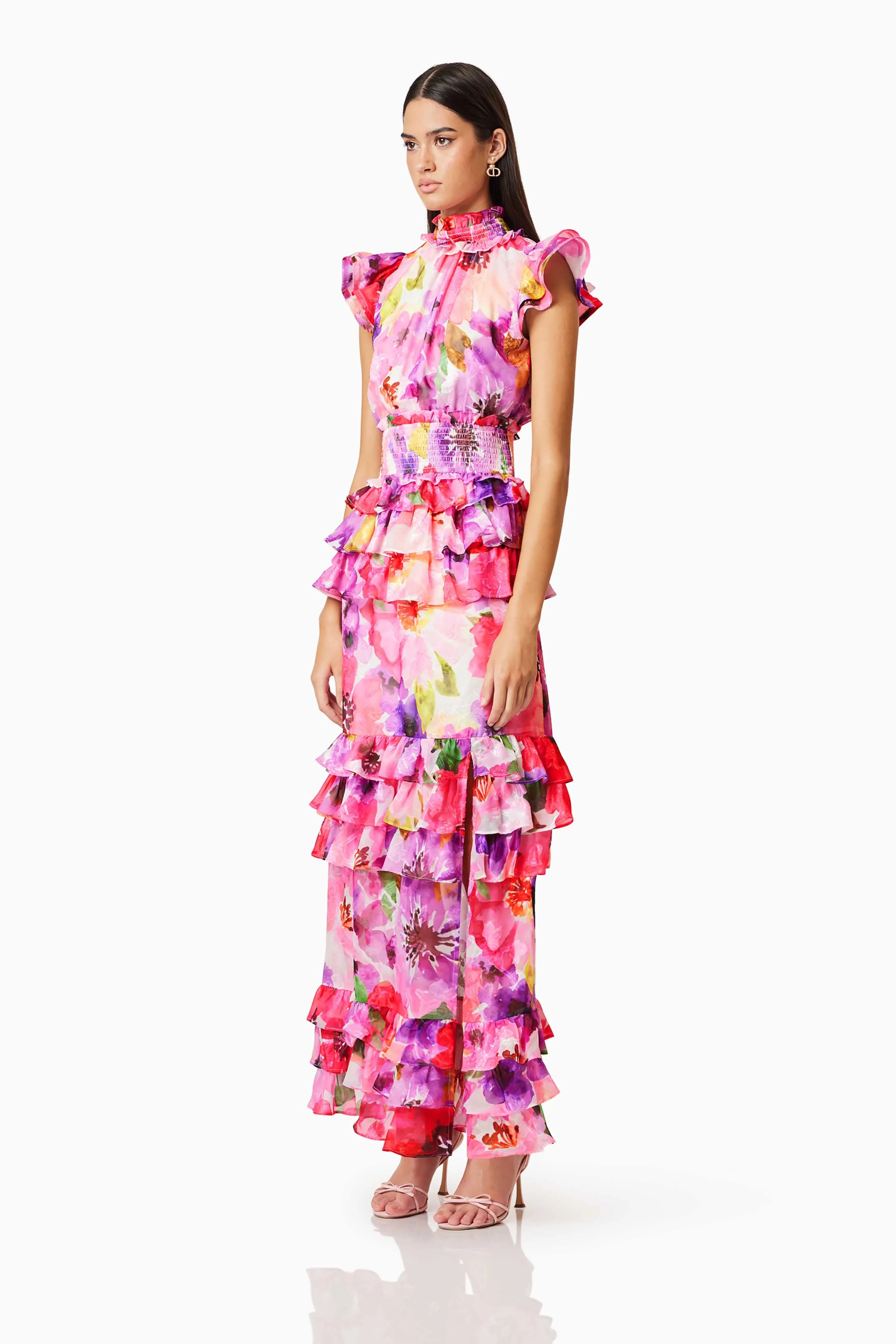Darra Ruffled Maxi Dress In Floral sold by Elliatt product image thumbnail 2